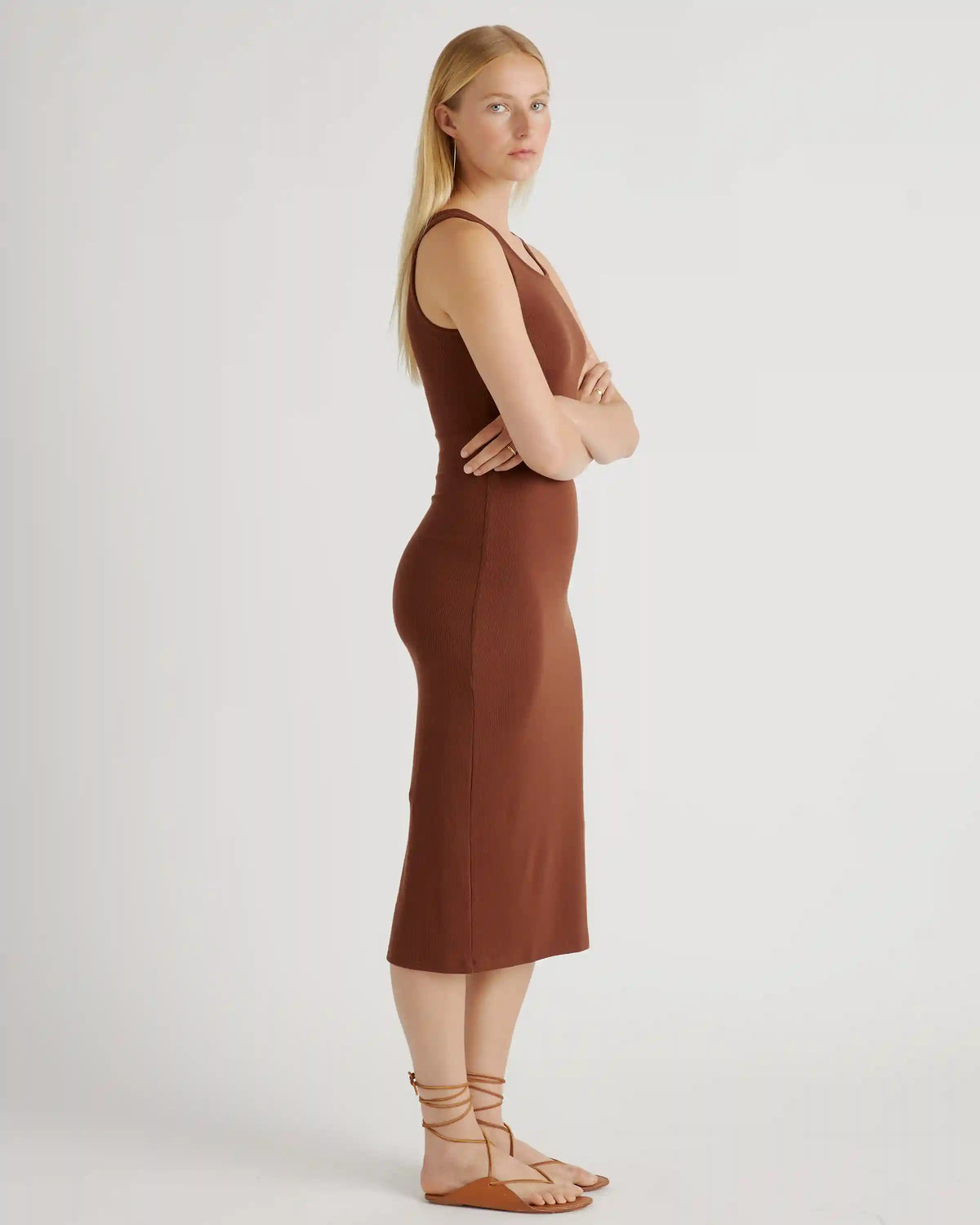 Tencel Rib Knit Sleeveless Dress