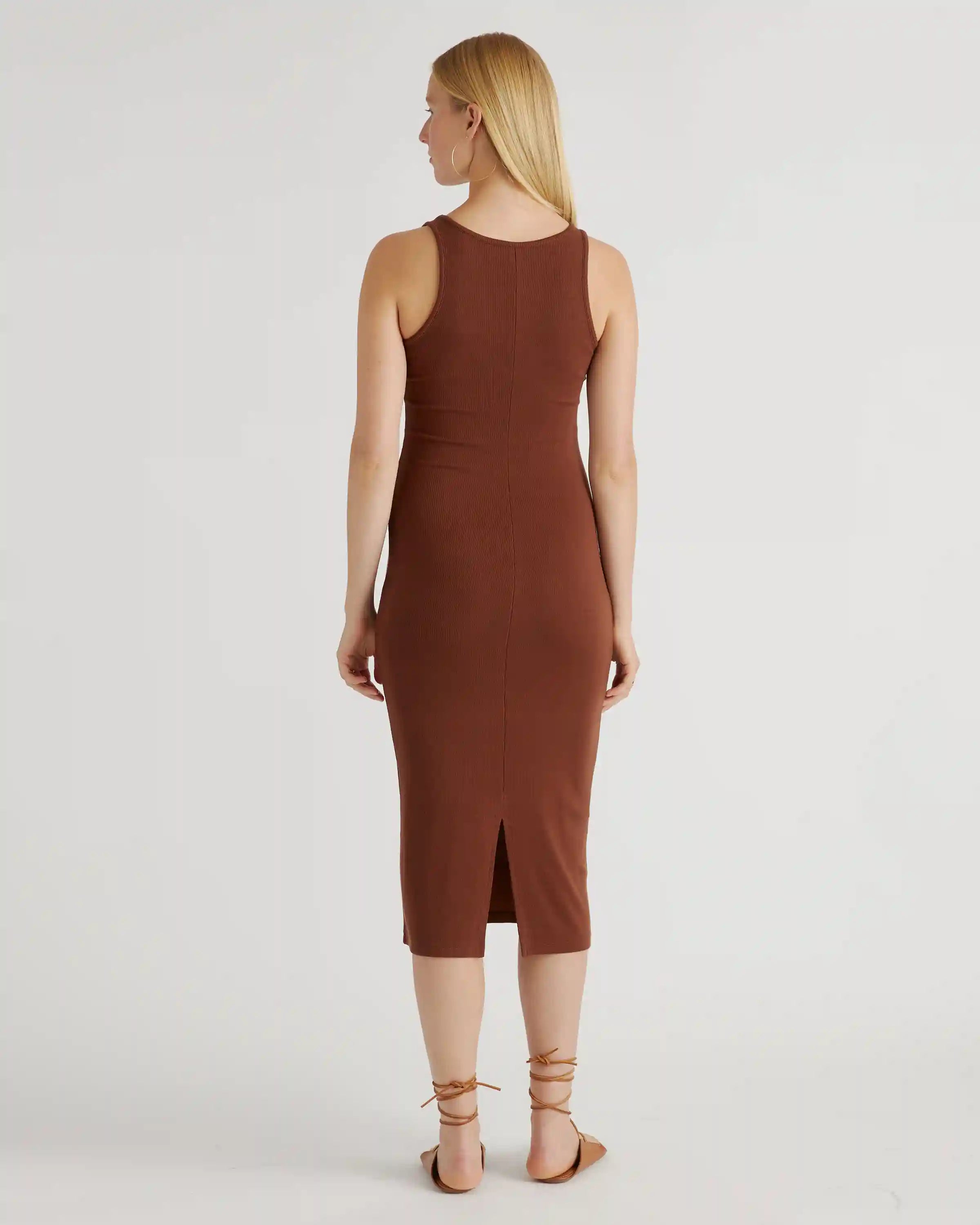 Tencel Rib Knit Sleeveless Dress