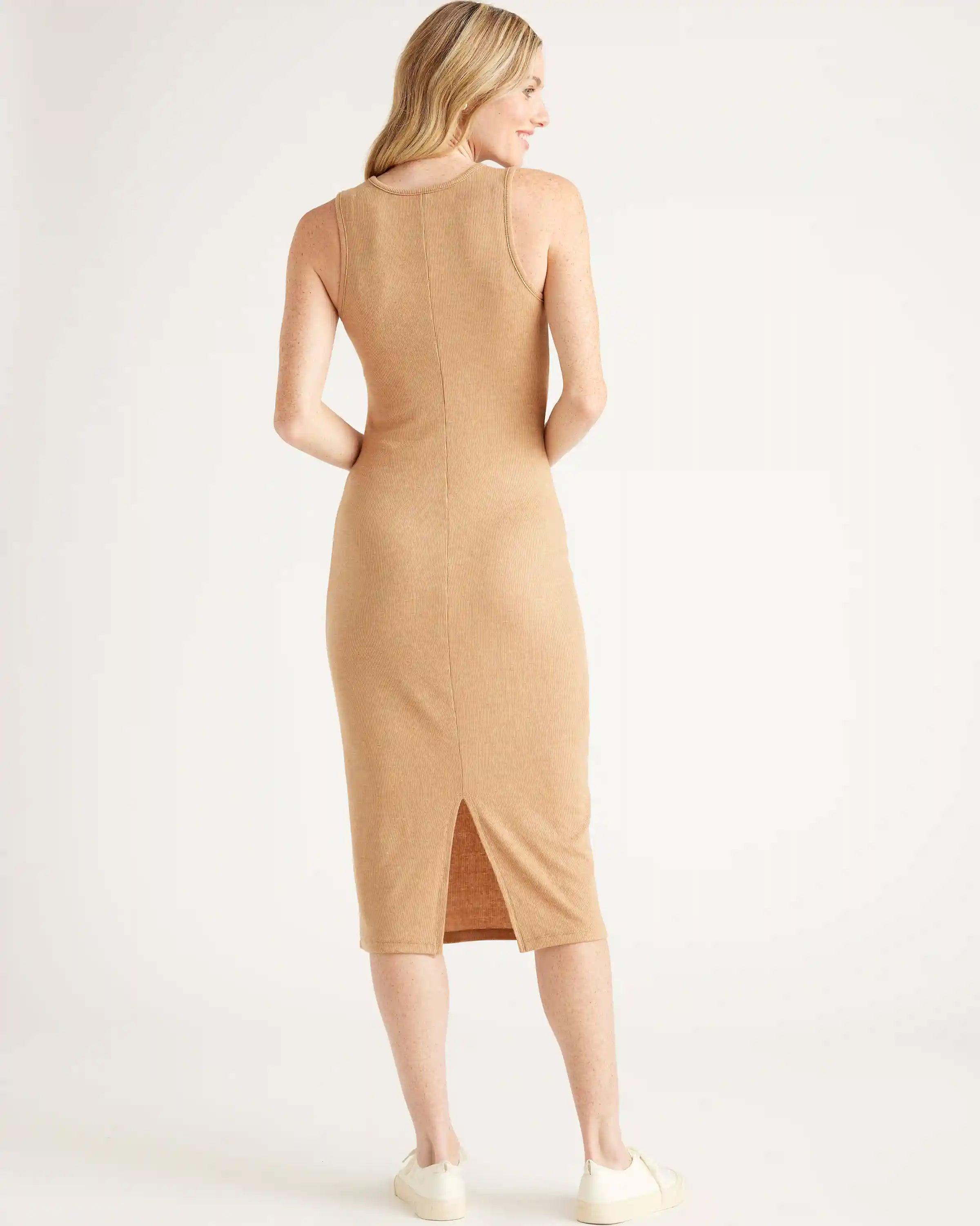 Tencel Rib Knit Sleeveless Dress
