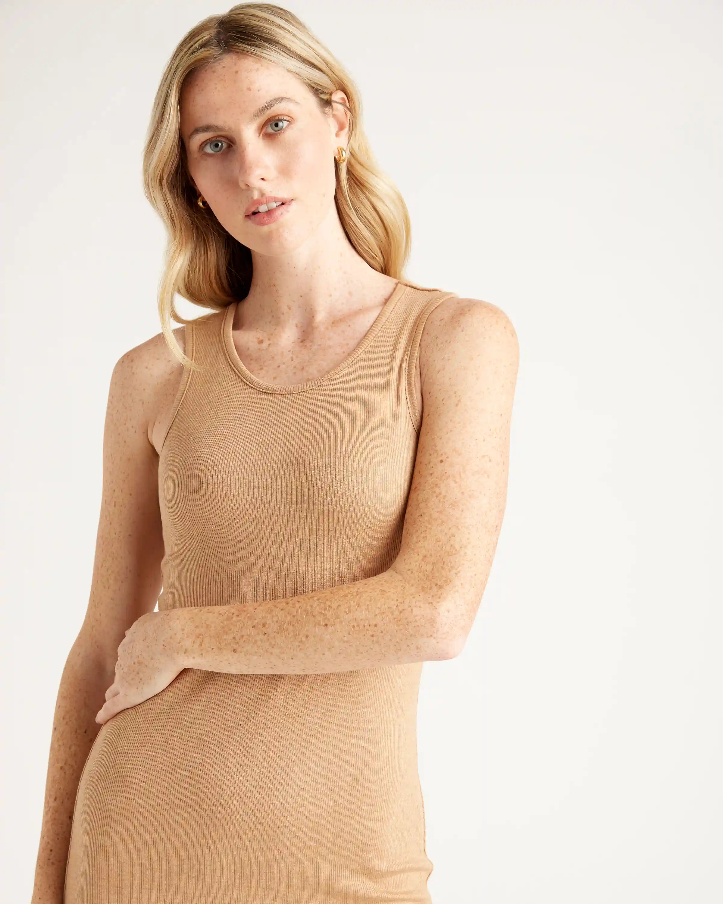 Tencel Rib Knit Sleeveless Dress