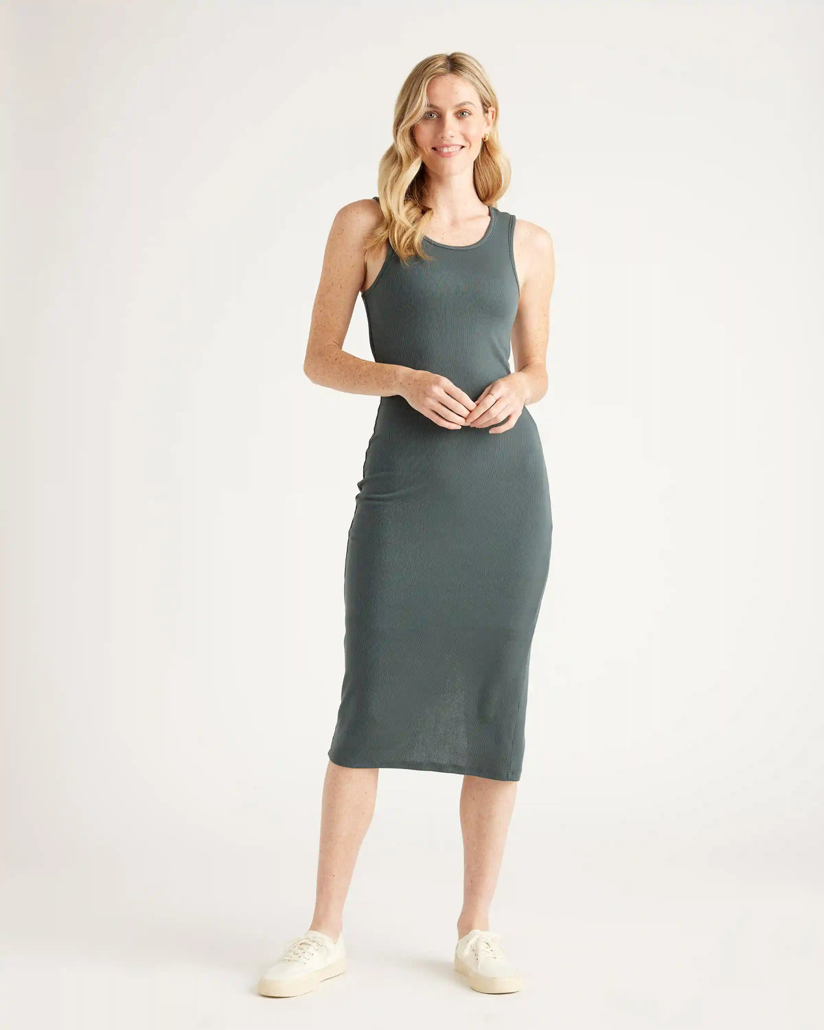 Tencel Rib Knit Sleeveless Dress