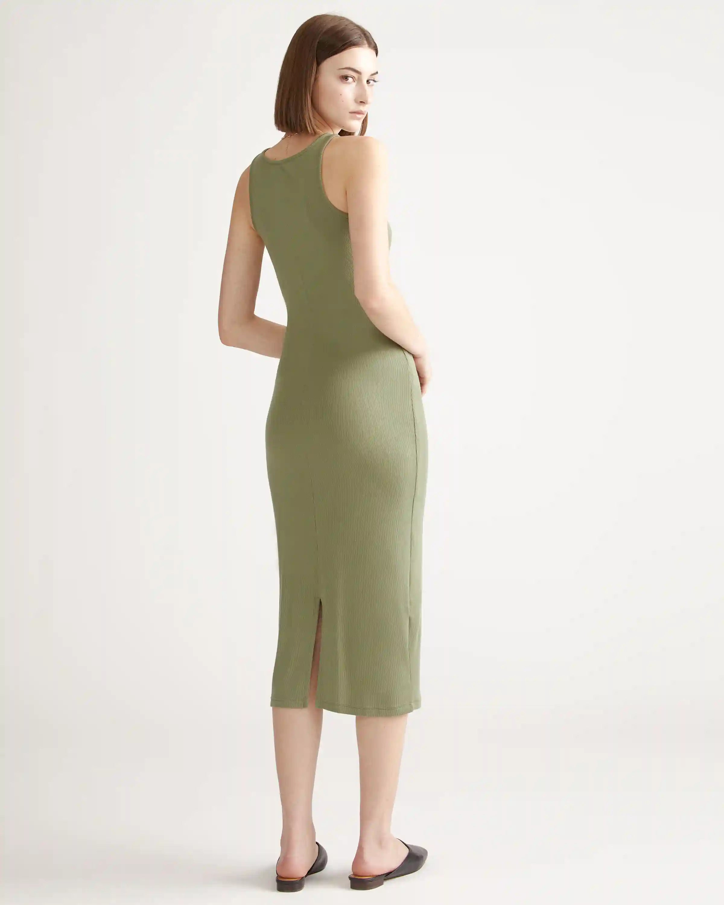 Tencel Rib Knit Sleeveless Dress
