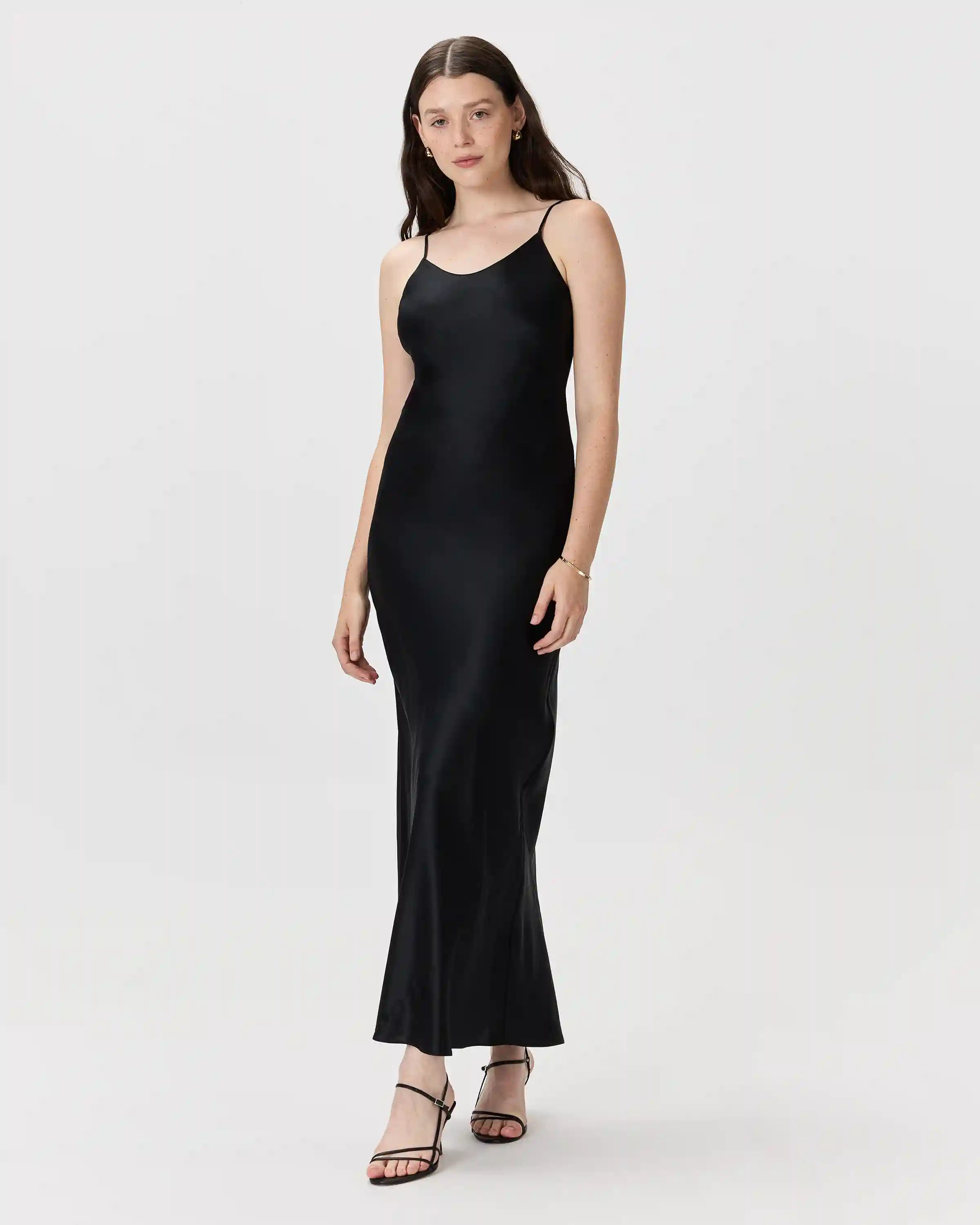 100% Washable Silk Maxi Slip Dress