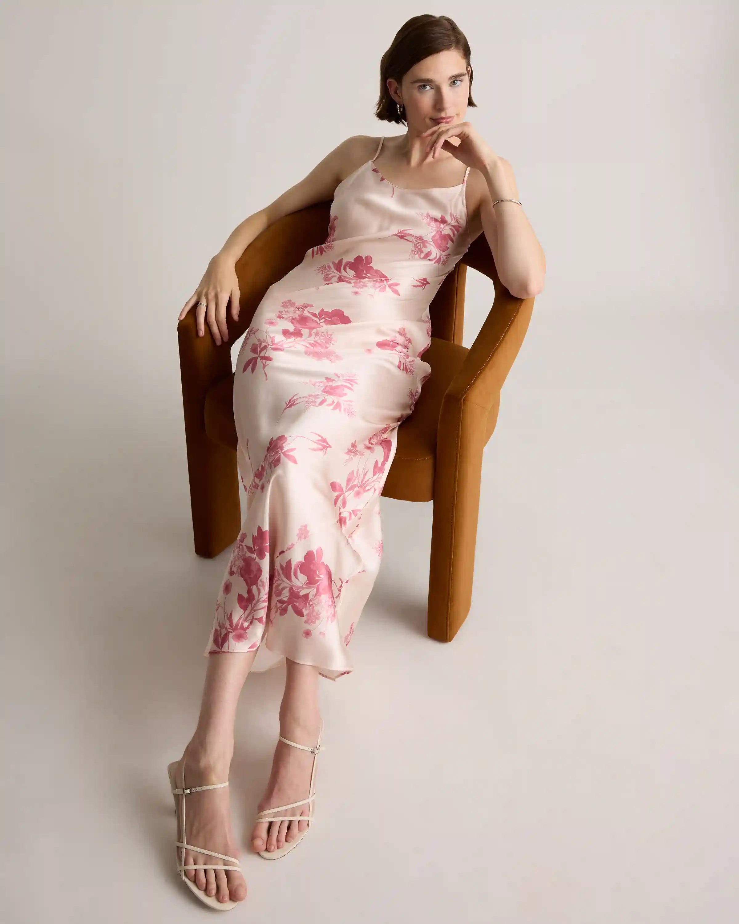 100% Washable Silk Maxi Slip Dress