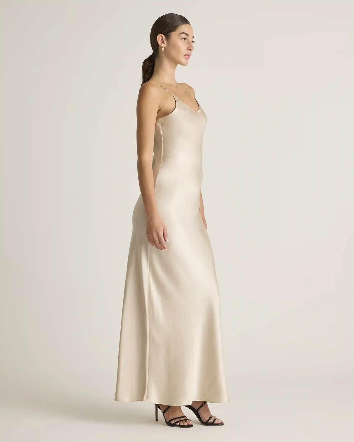 100% Washable Silk Maxi Slip Dress