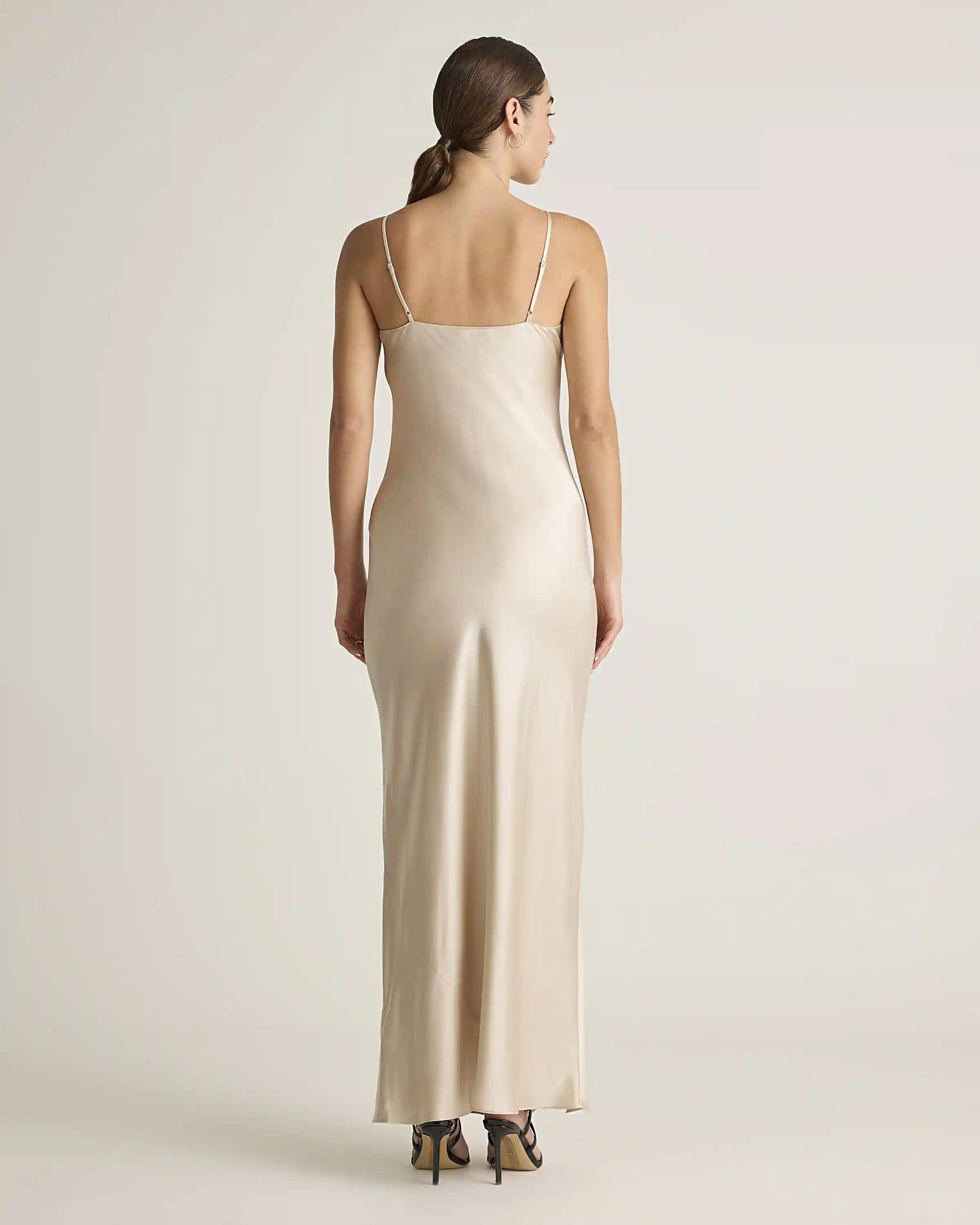 100% Washable Silk Maxi Slip Dress