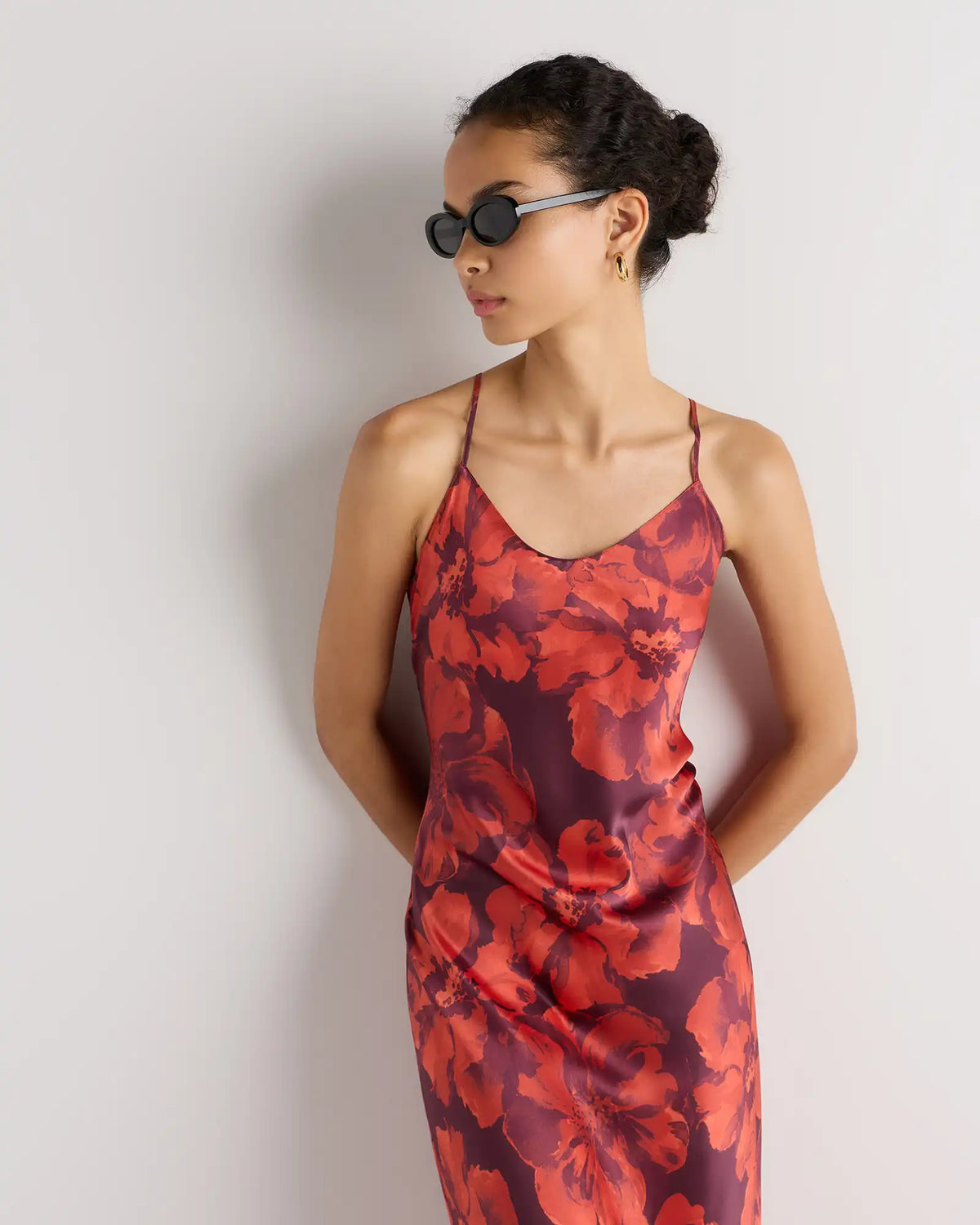 100% Washable Silk Maxi Slip Dress