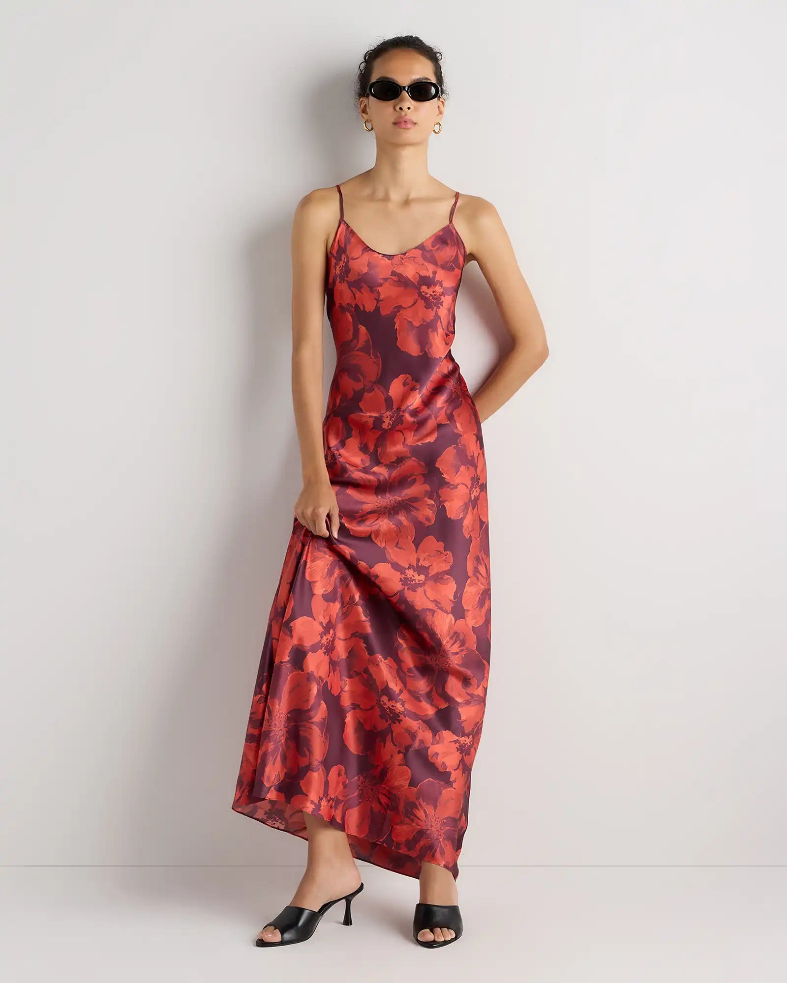 100% Washable Silk Maxi Slip Dress