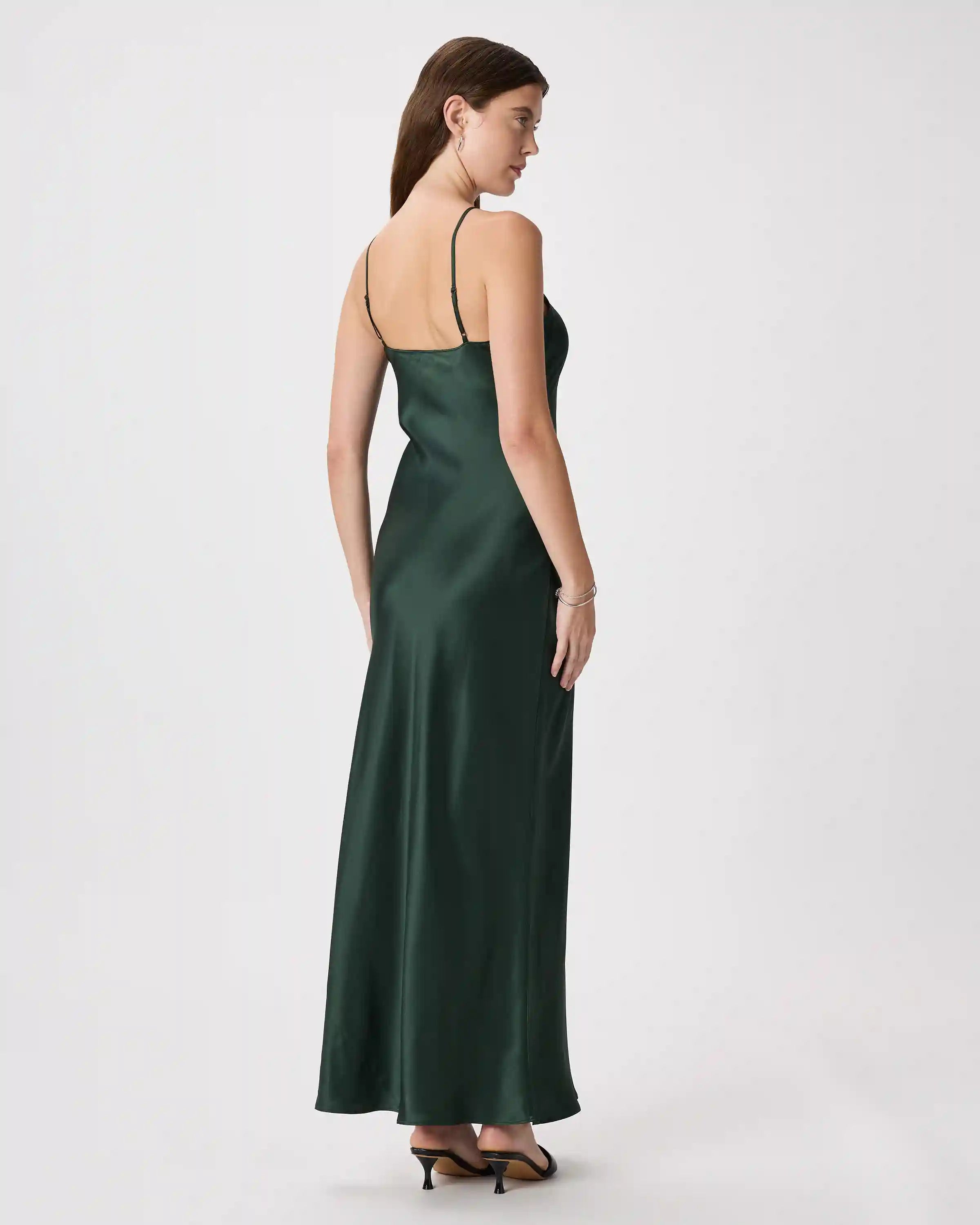 100% Washable Silk Maxi Slip Dress