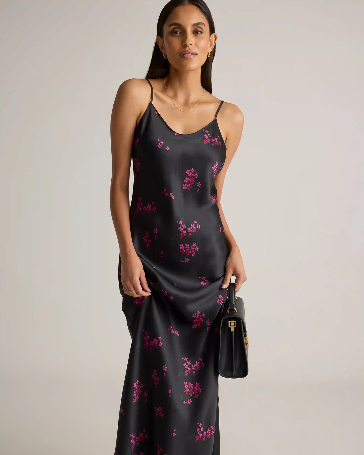 100% Washable Silk Maxi Slip Dress