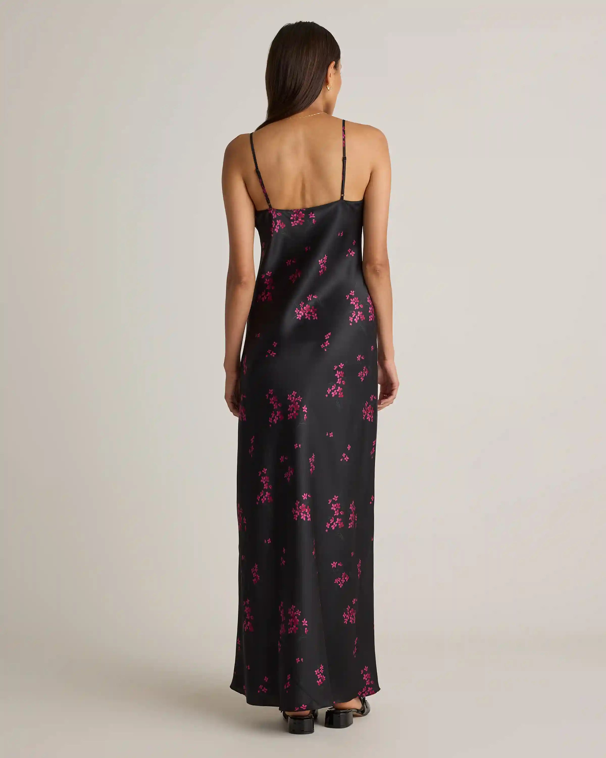 100% Washable Silk Maxi Slip Dress