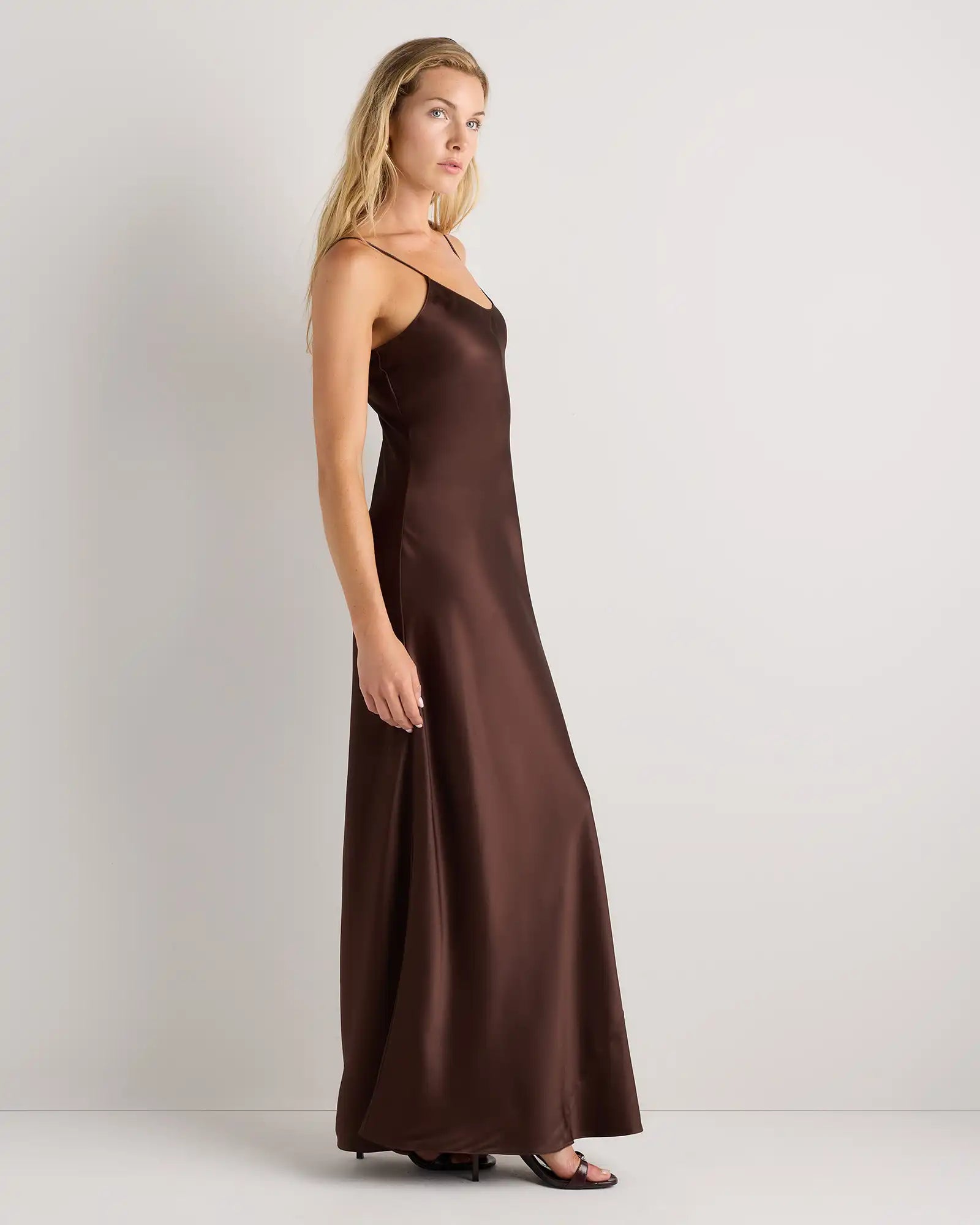 100% Washable Silk Maxi Slip Dress
