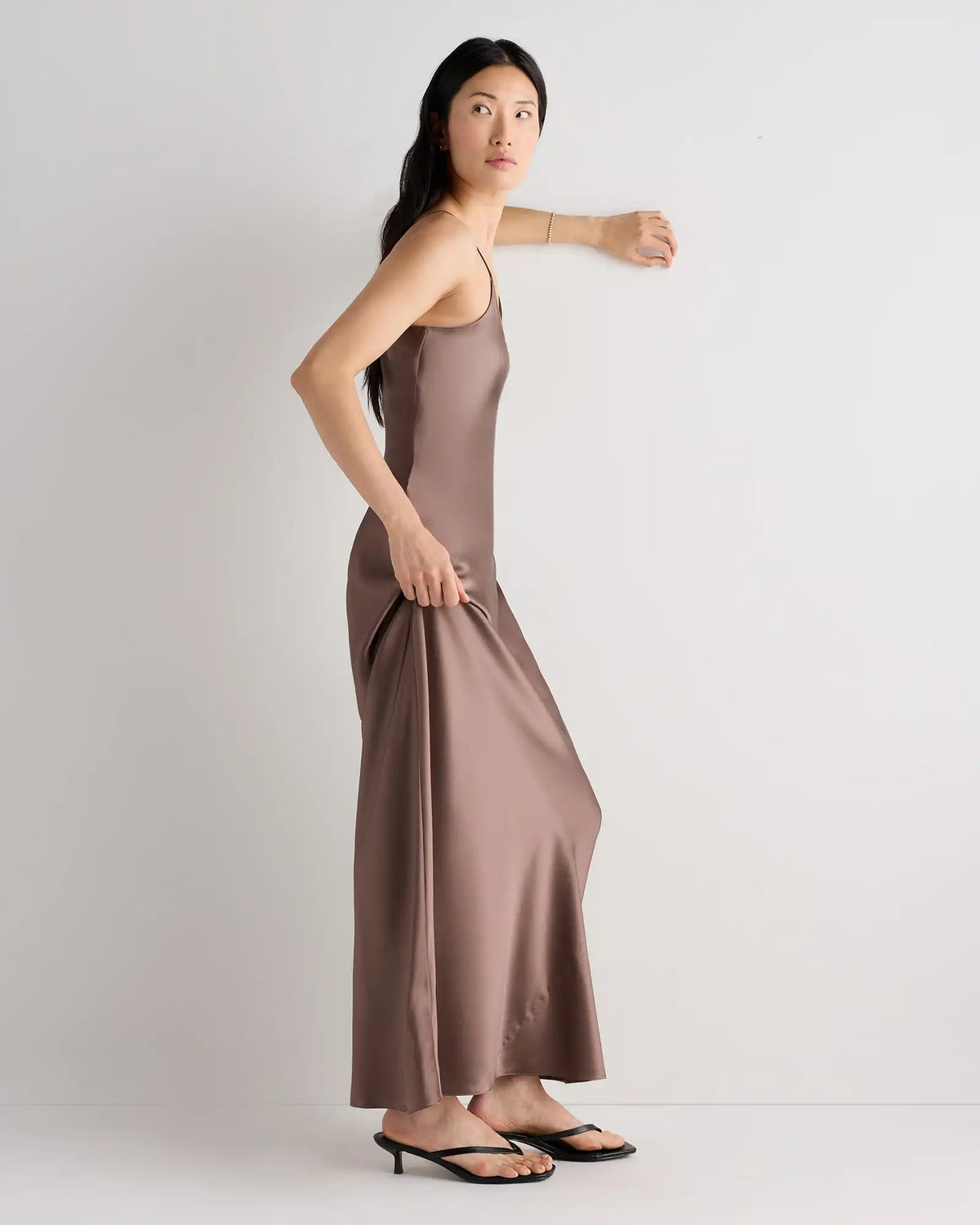 100% Washable Silk Maxi Slip Dress