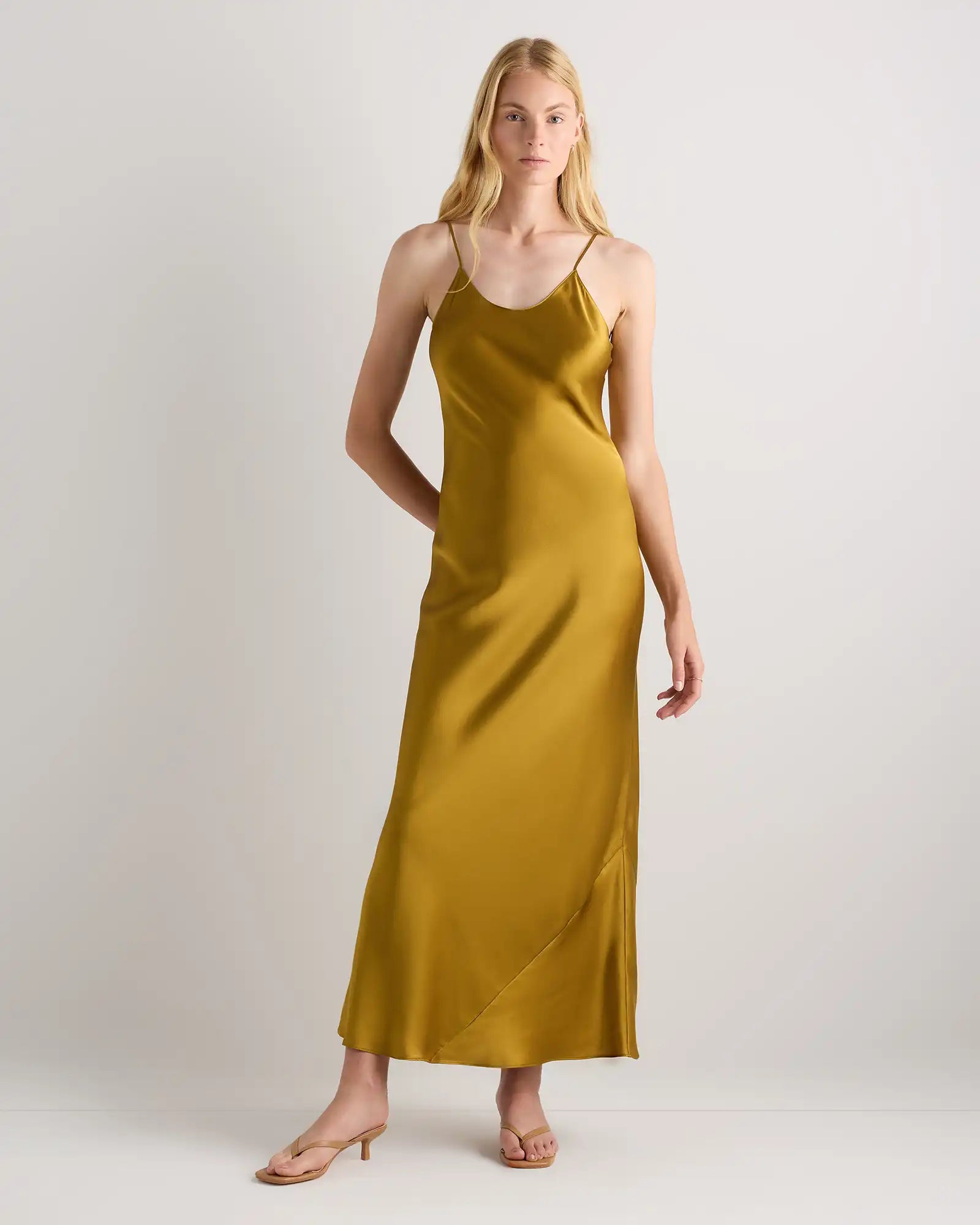 100% Washable Silk Maxi Slip Dress