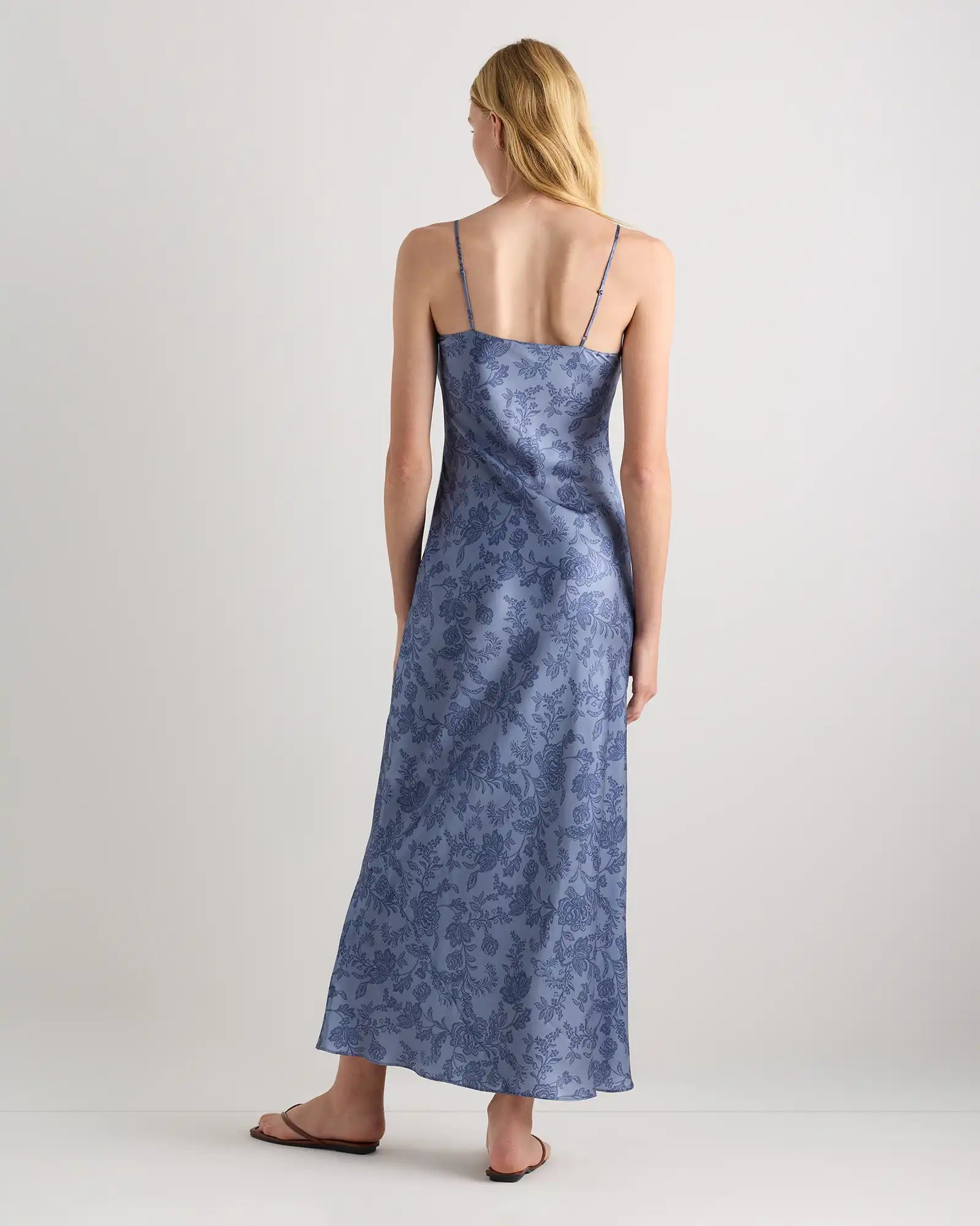 100% Washable Silk Maxi Slip Dress