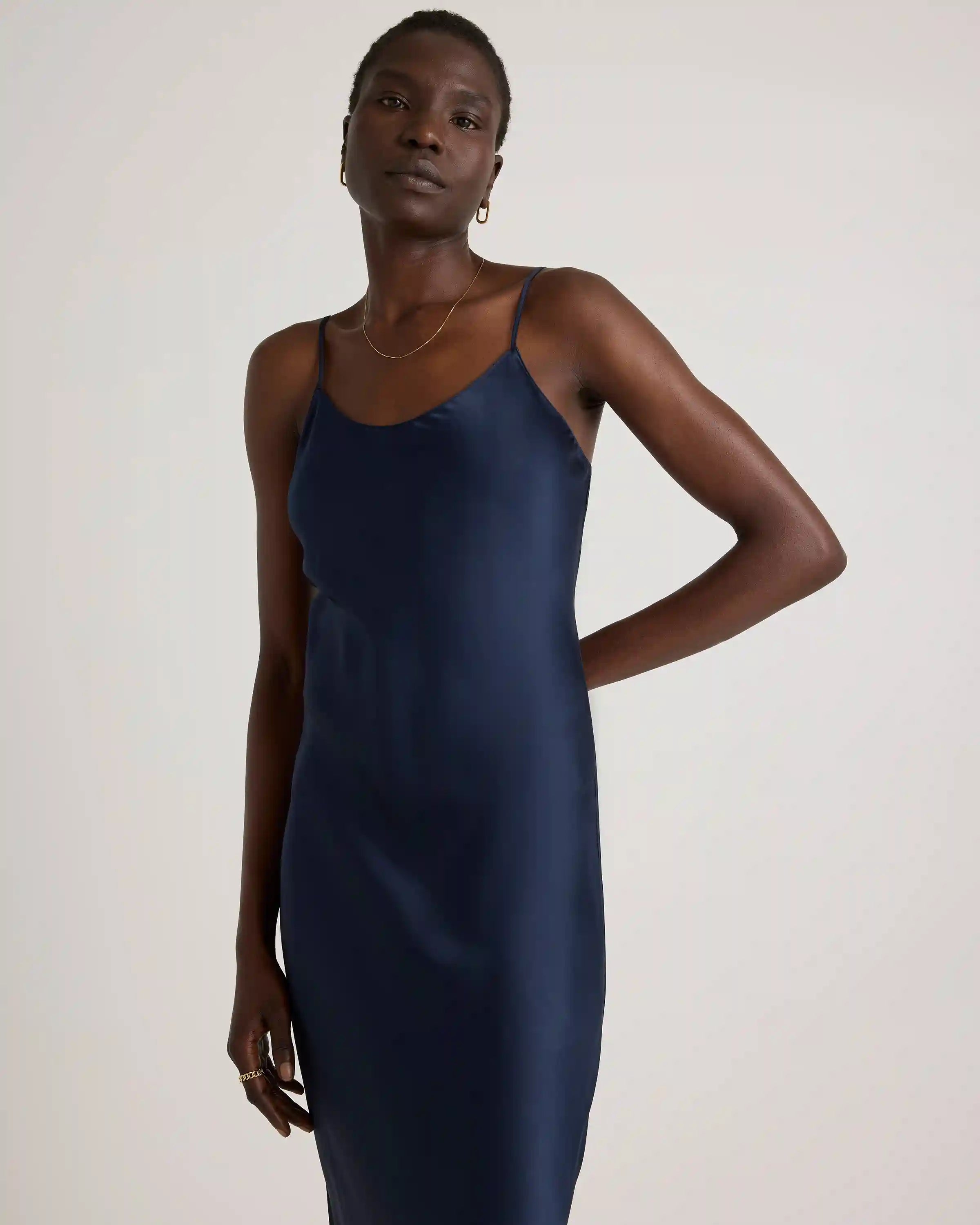 100% Washable Silk Maxi Slip Dress