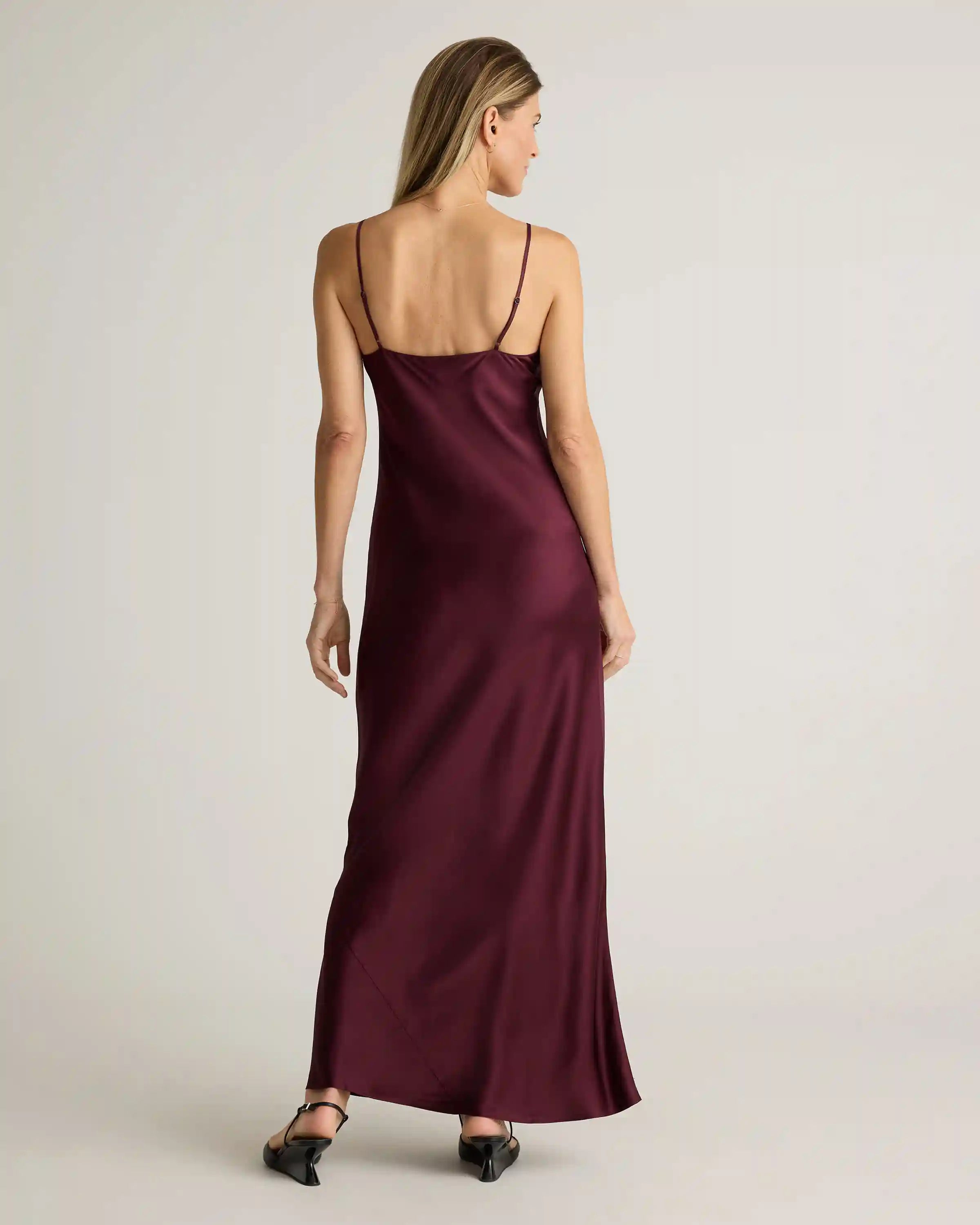 100% Washable Silk Maxi Slip Dress