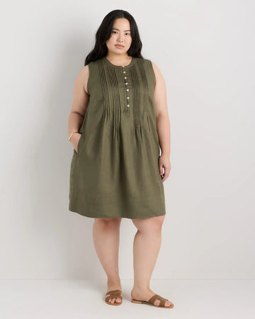 100% European Linen Sleeveless Swing Dress