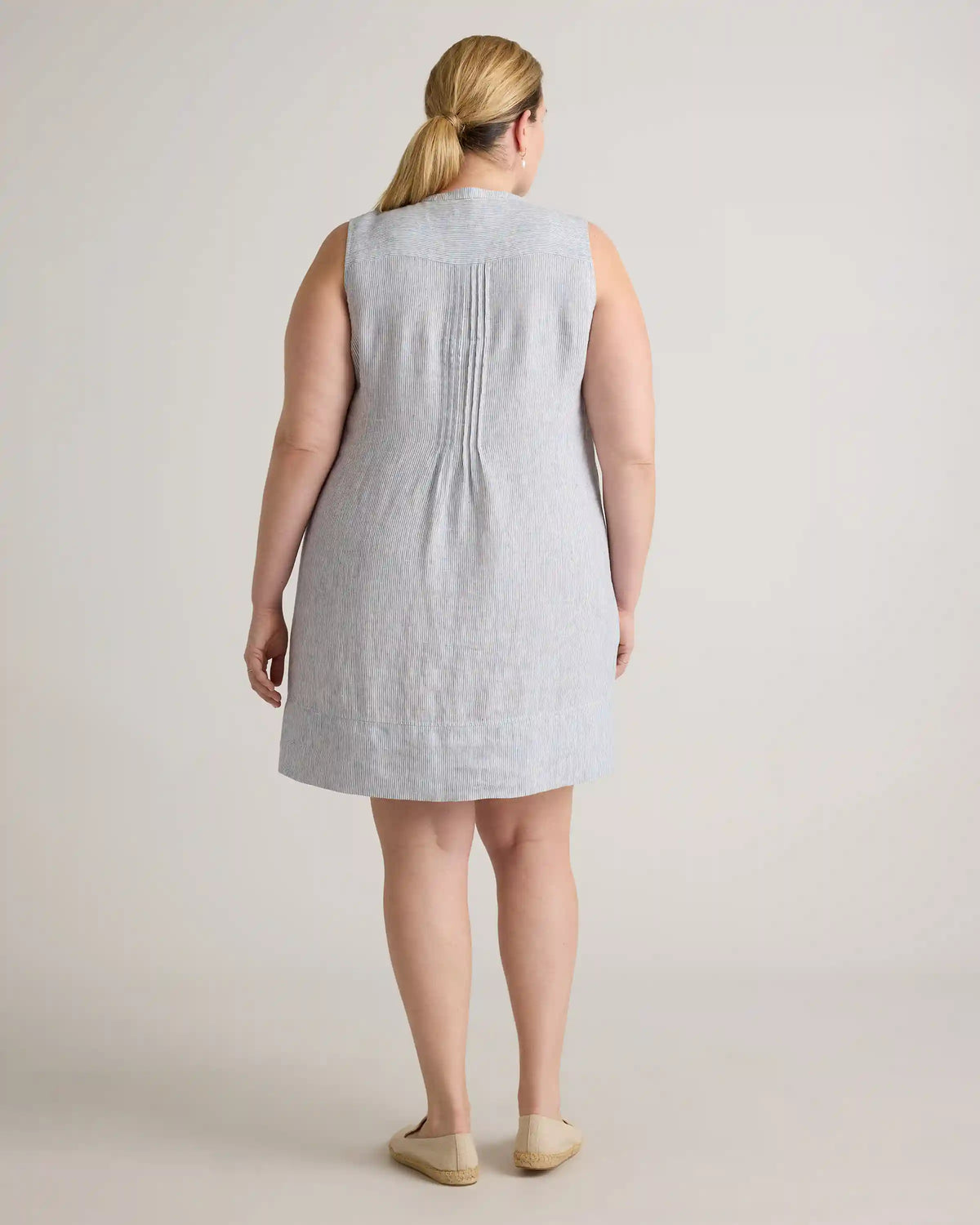 100% European Linen Sleeveless Swing Dress