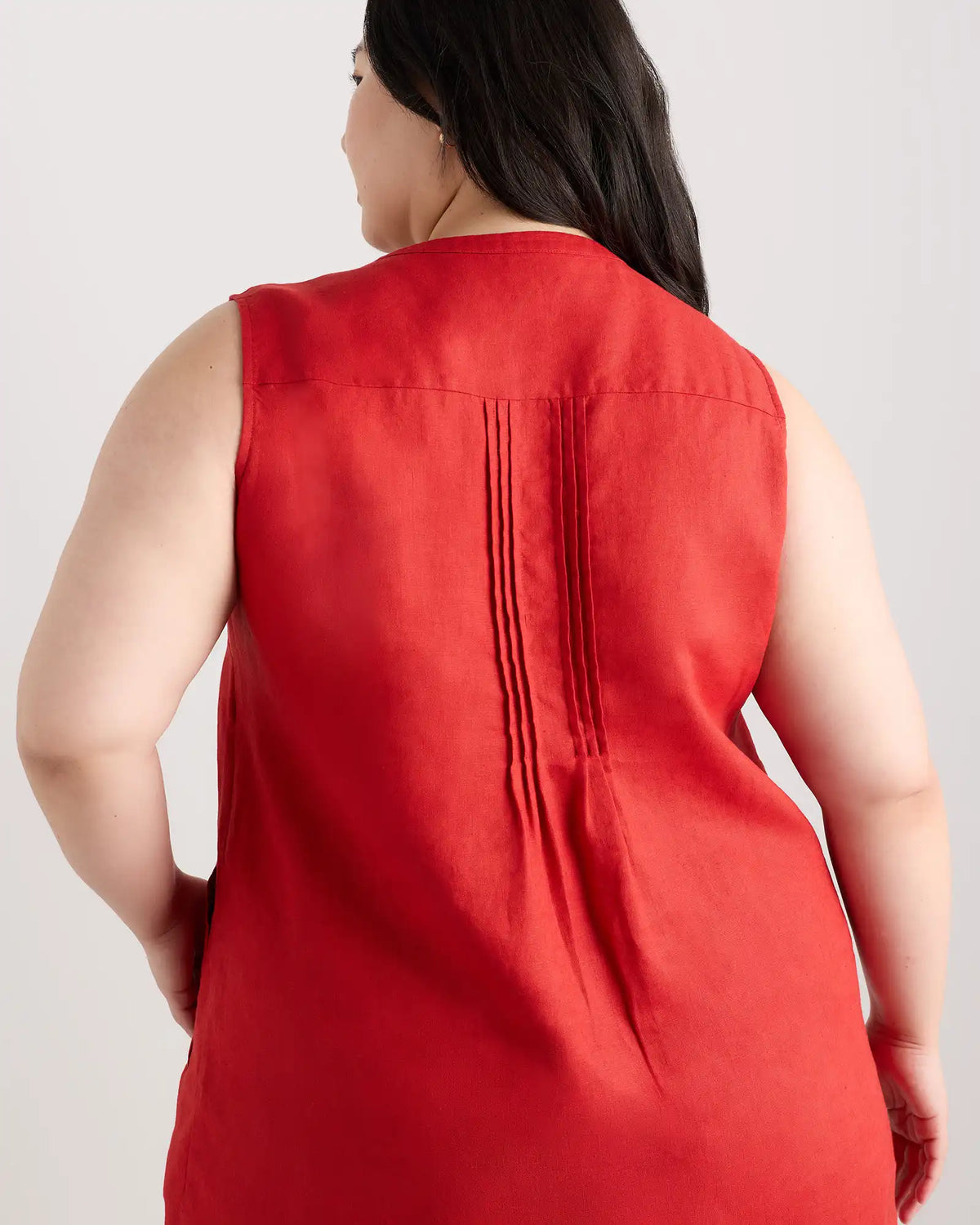 100% European Linen Sleeveless Swing Dress