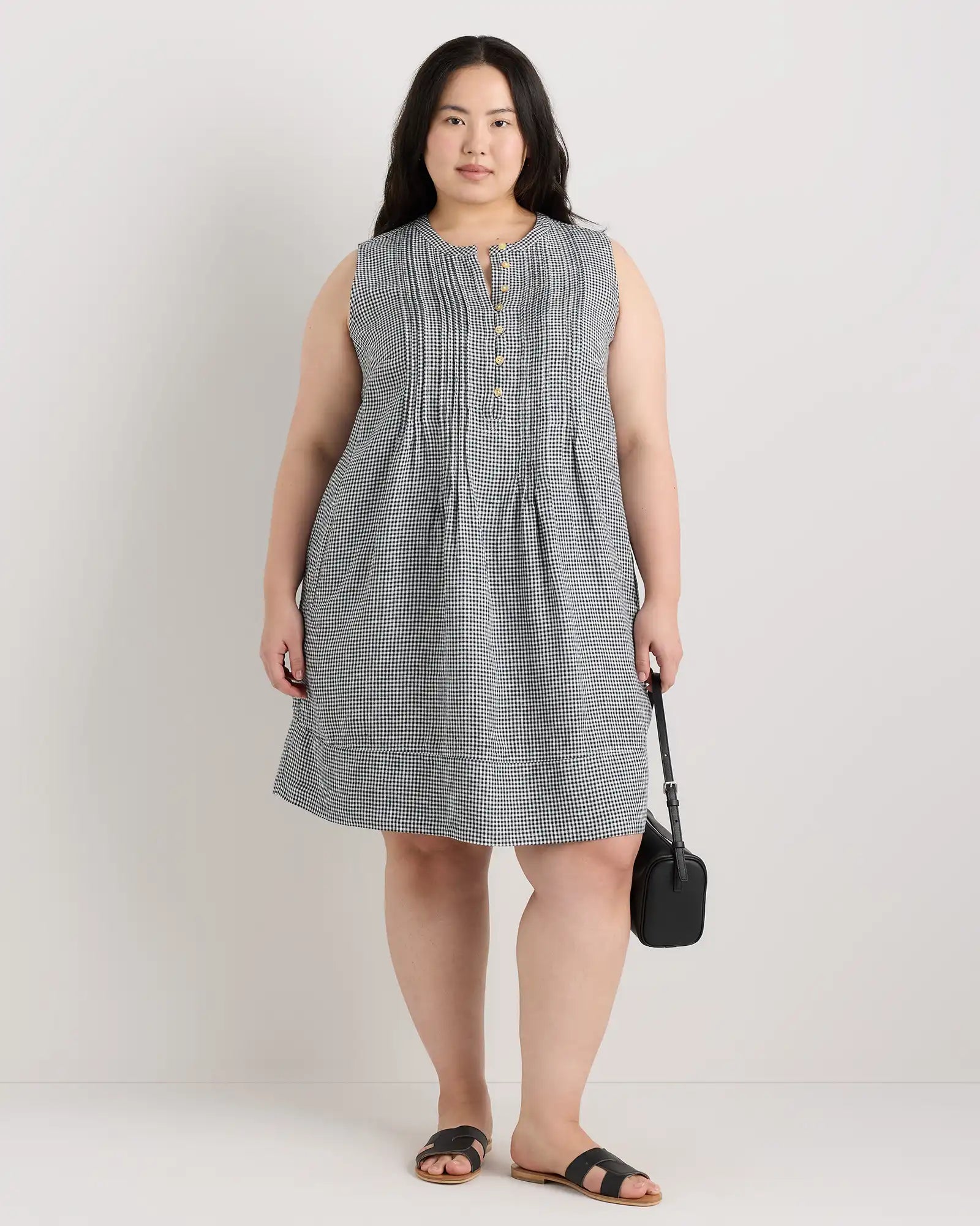 100% European Linen Sleeveless Swing Dress