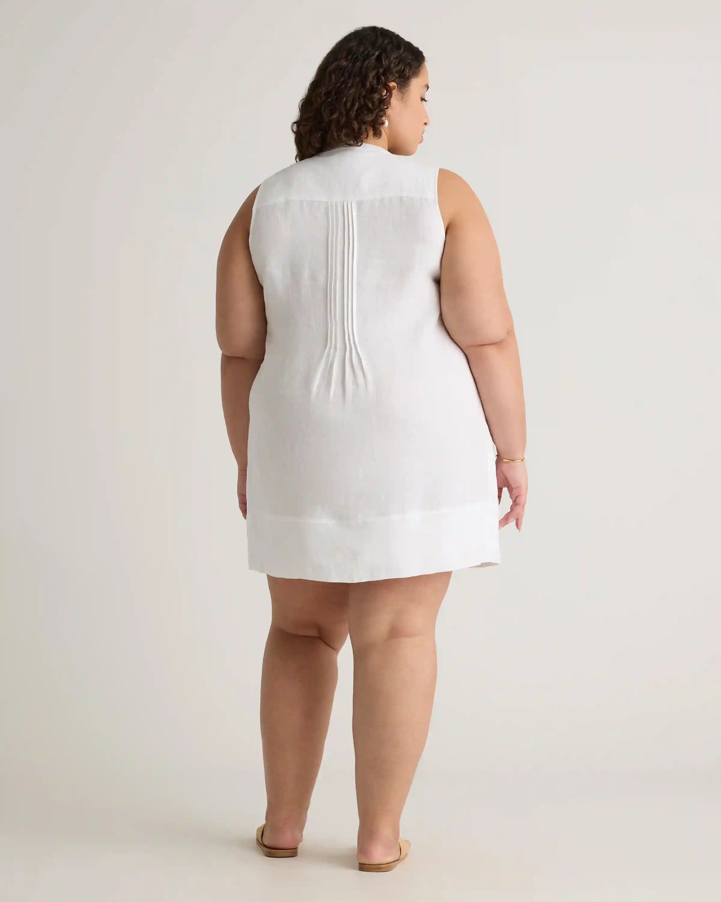100% European Linen Sleeveless Swing Dress