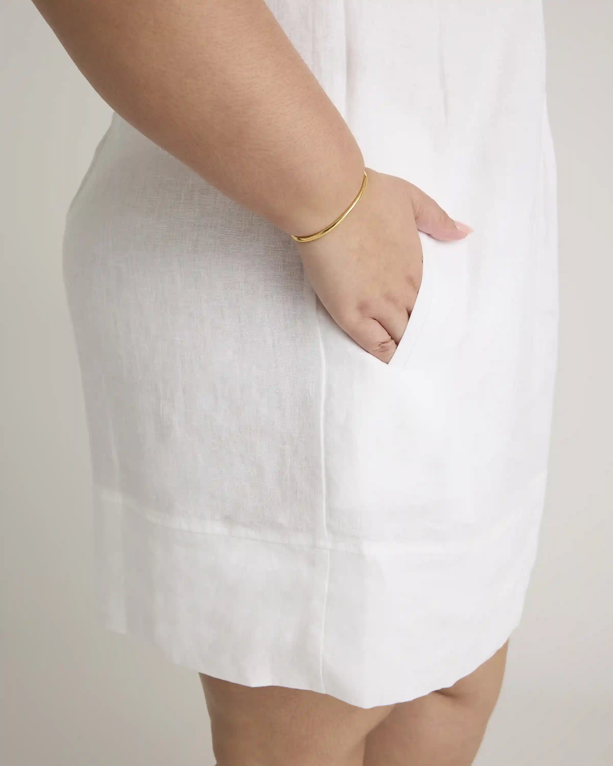100% European Linen Sleeveless Swing Dress