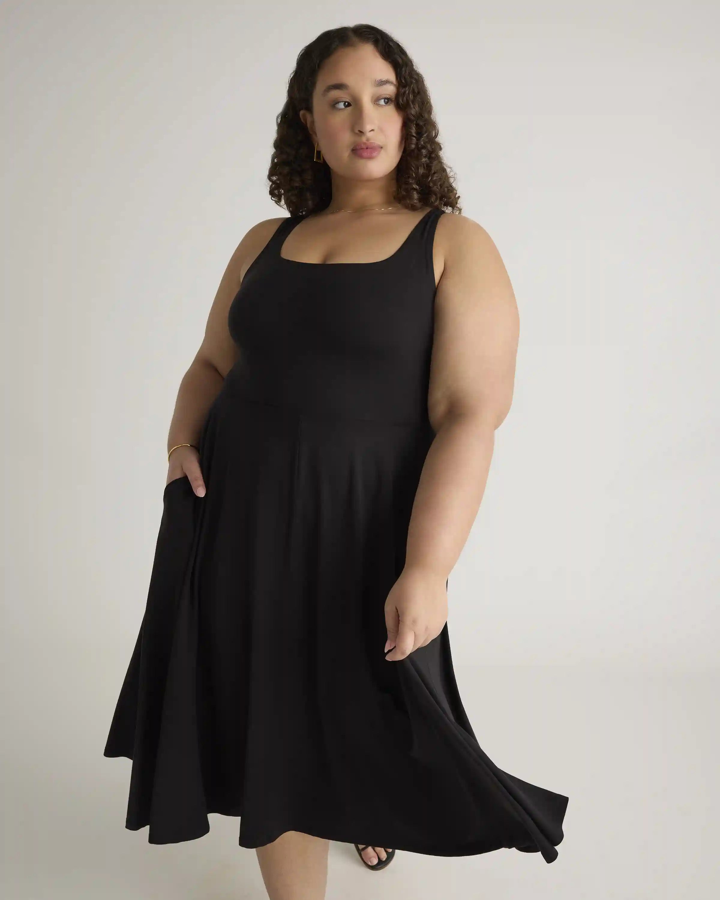 Tencel Jersey Fit & Flare Dress