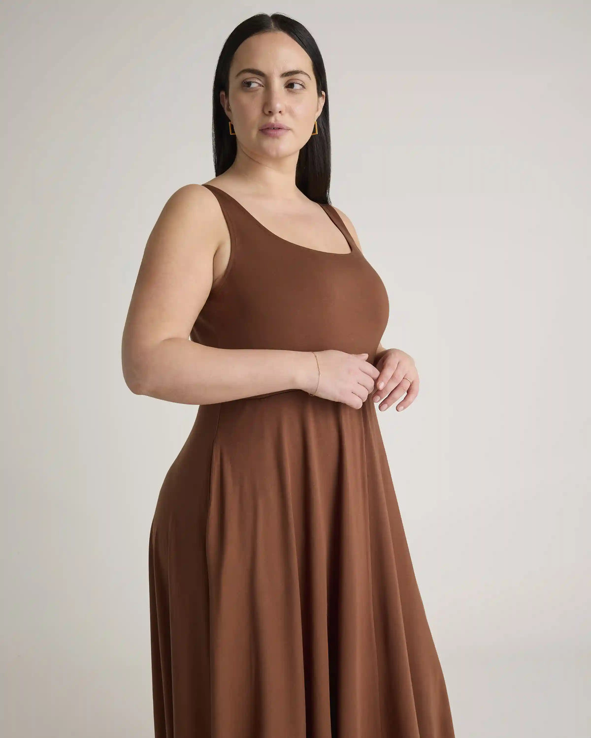 Tencel Jersey Fit & Flare Dress