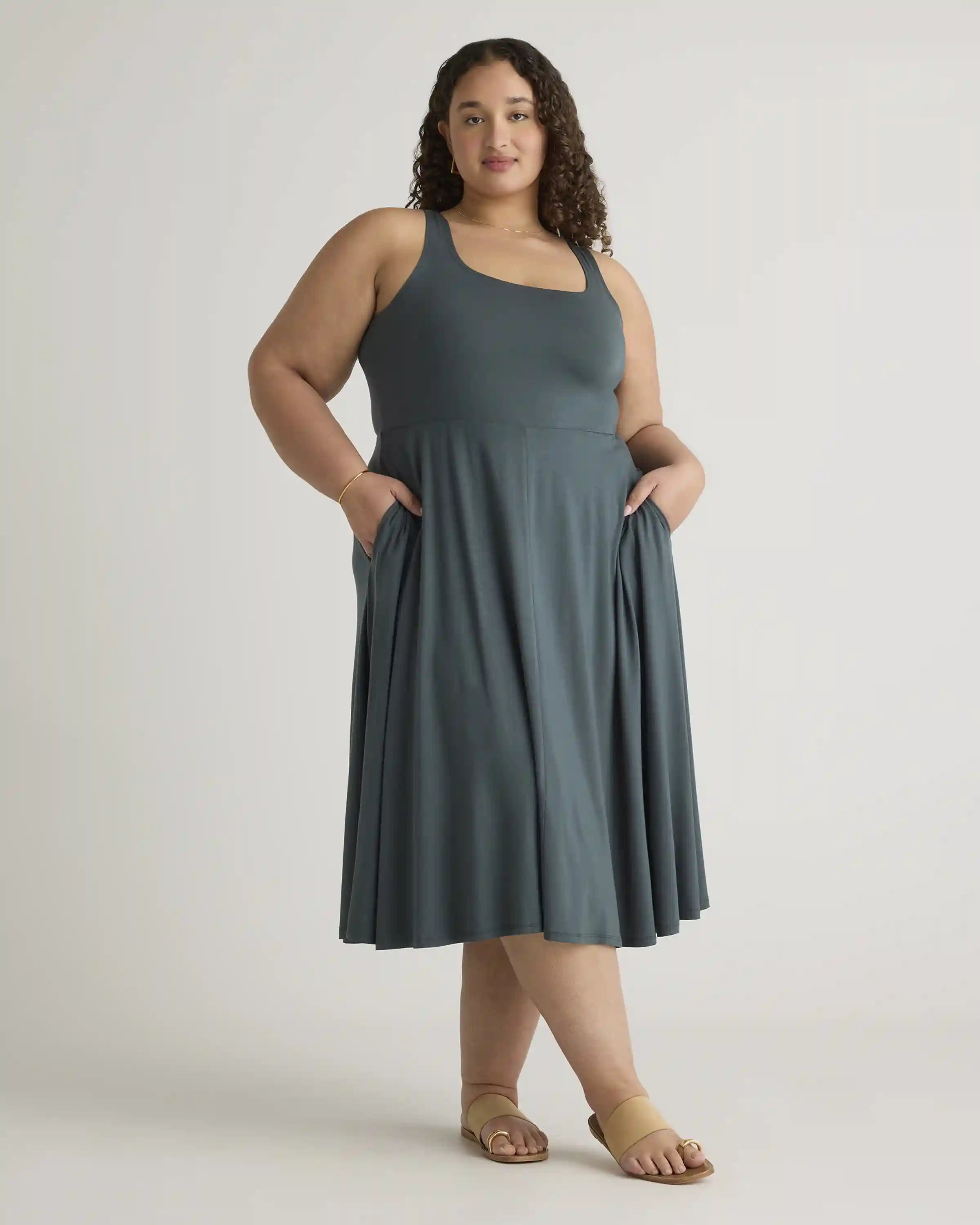Tencel Jersey Fit & Flare Dress