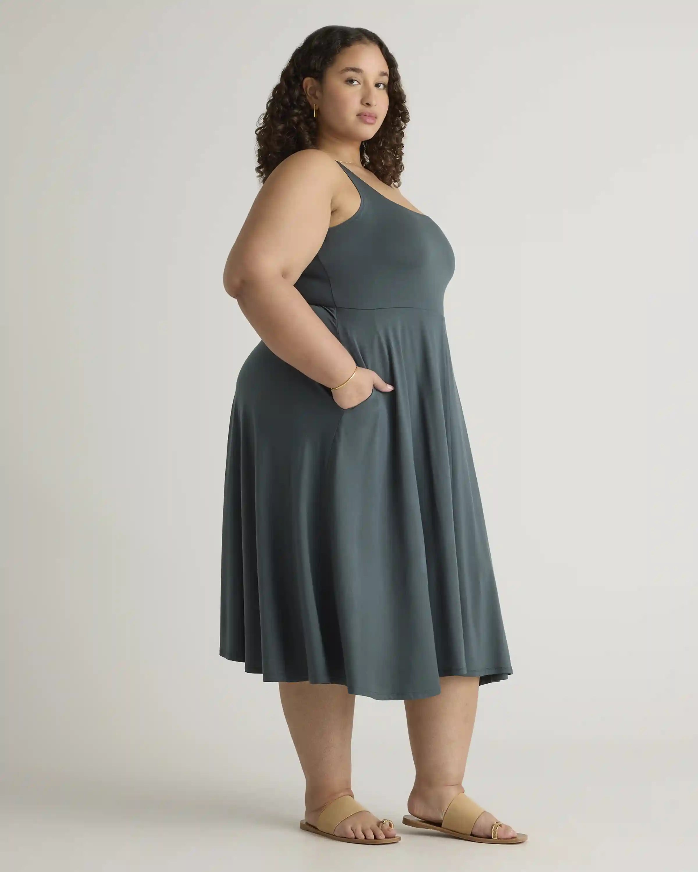 Tencel Jersey Fit & Flare Dress
