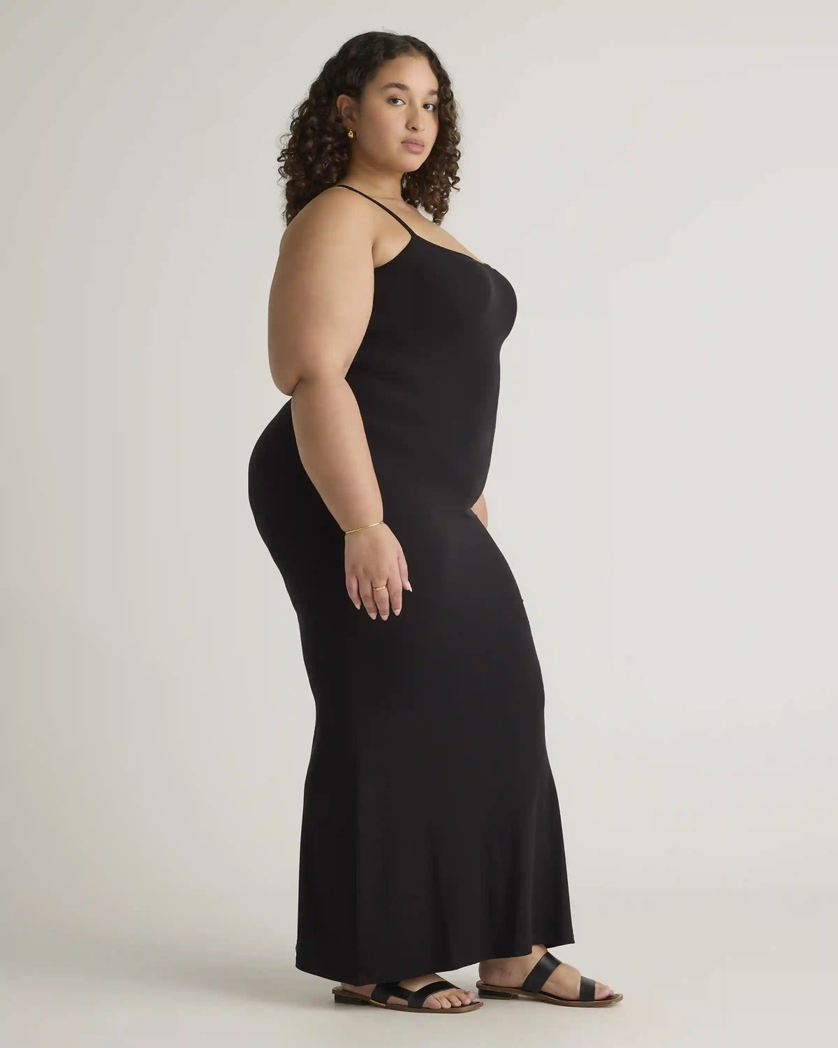 Tencel Rib Knit Maxi Slip Dress