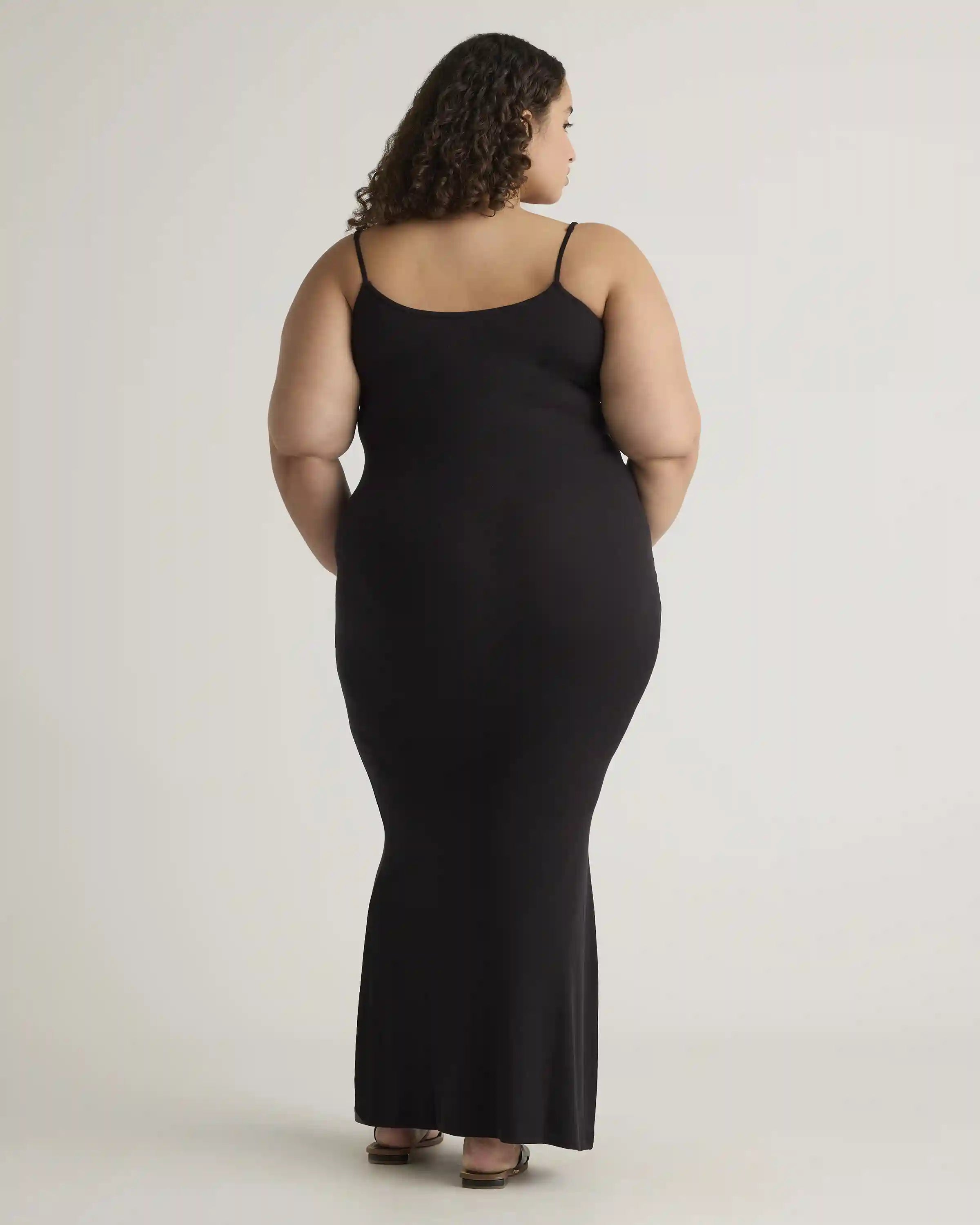 Tencel Rib Knit Maxi Slip Dress