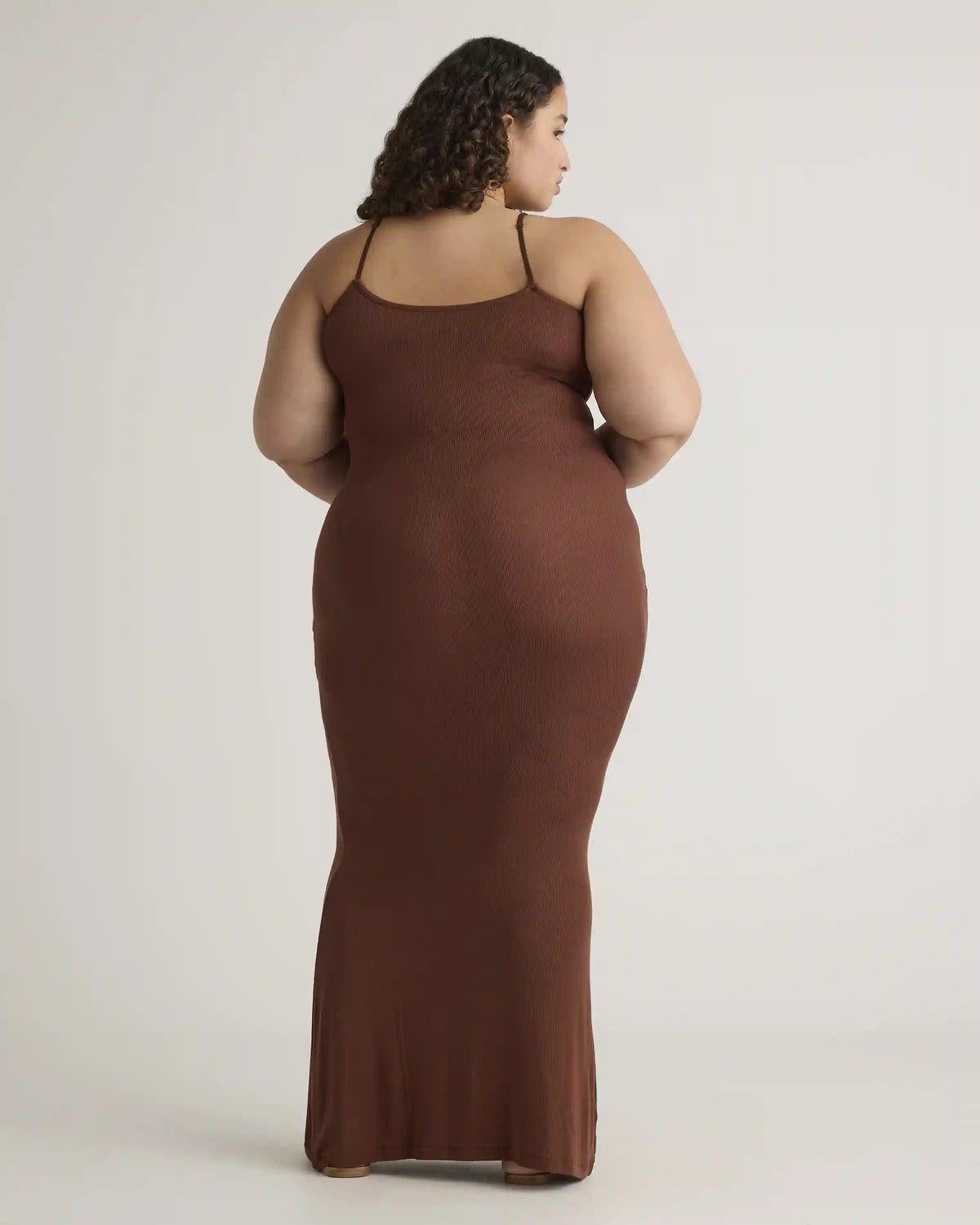 Tencel Rib Knit Maxi Slip Dress