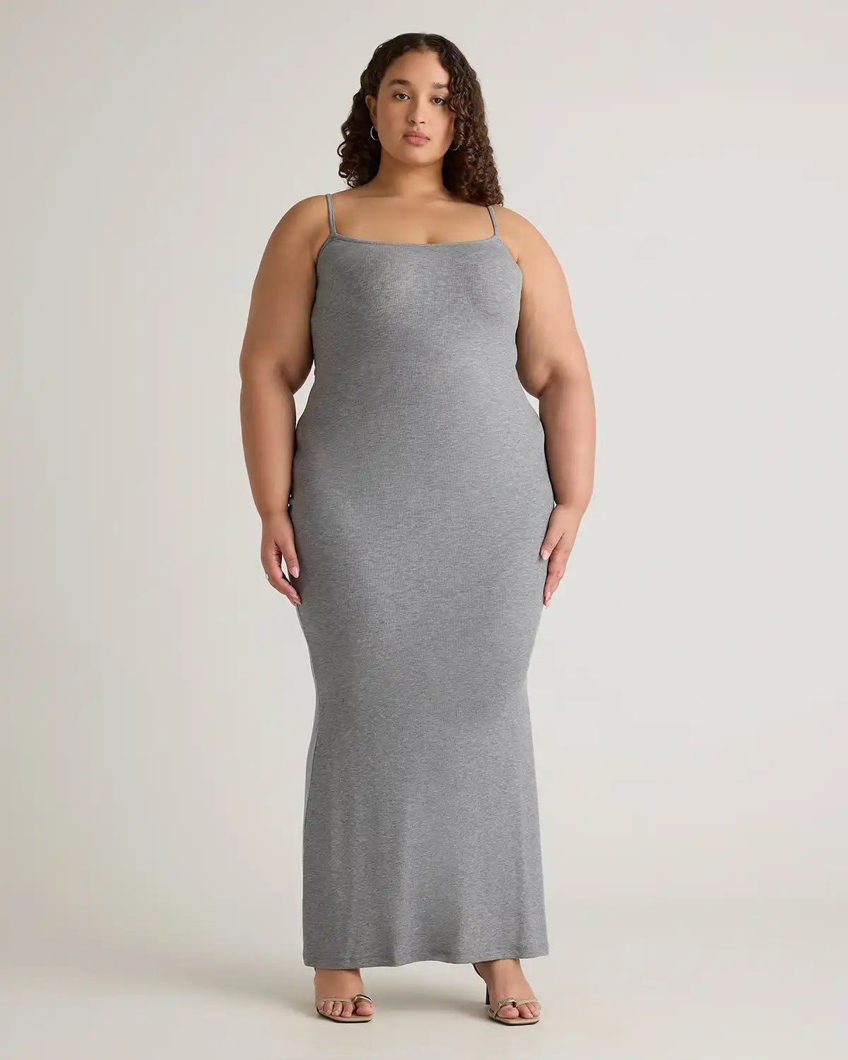 Tencel Rib Knit Maxi Slip Dress
