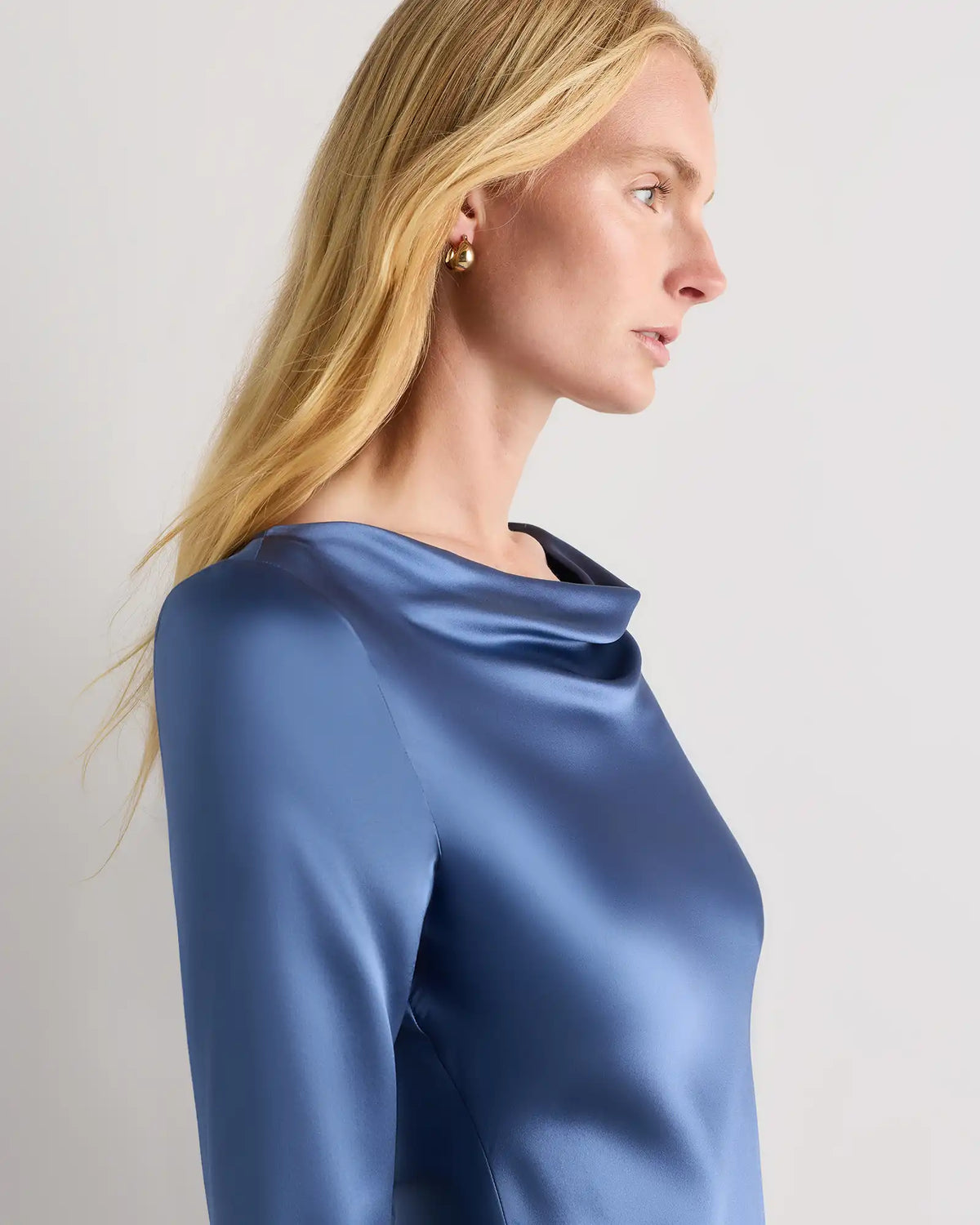 100% Washable Silk Long Sleeve Mini Dress