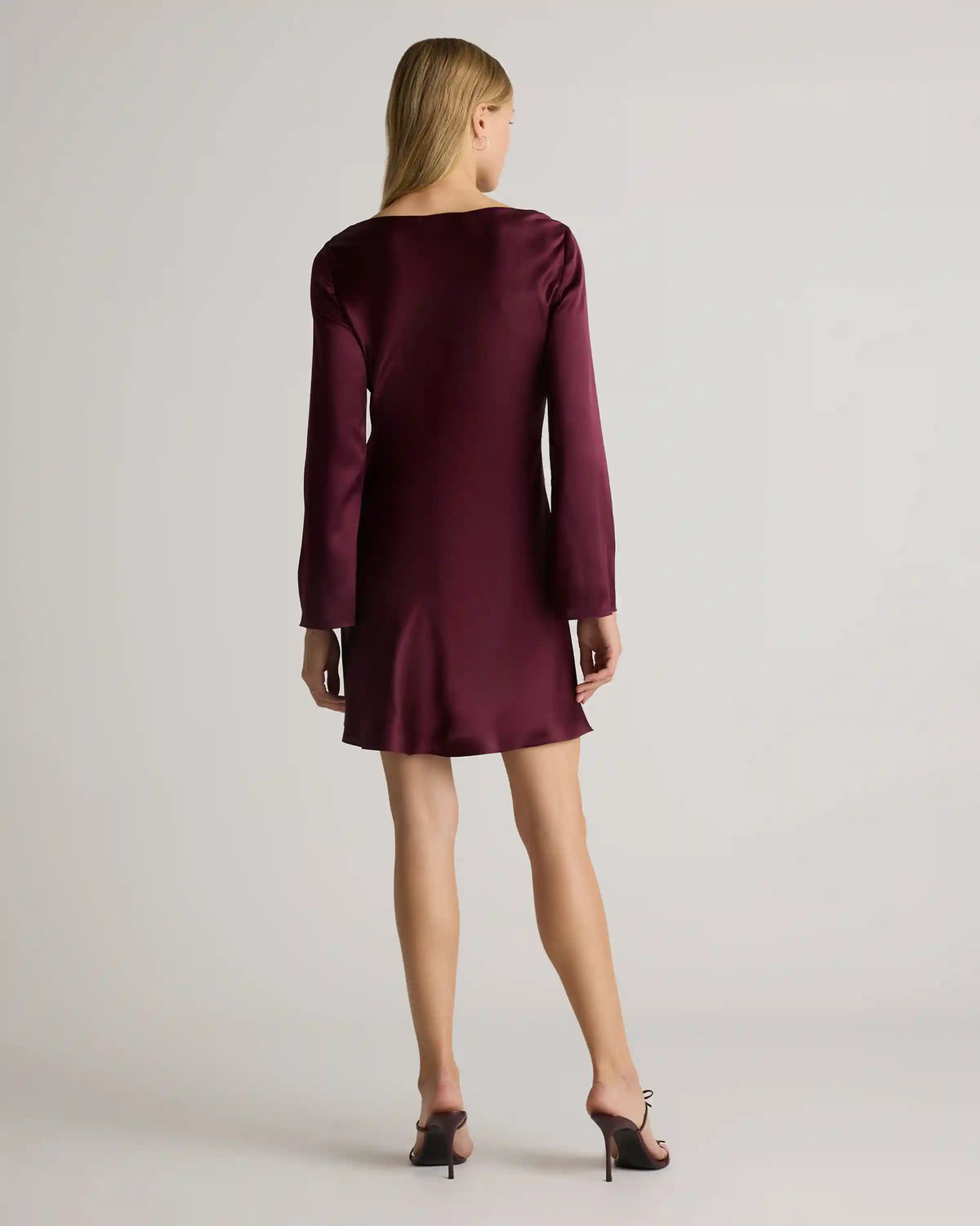 100% Washable Silk Long Sleeve Mini Dress