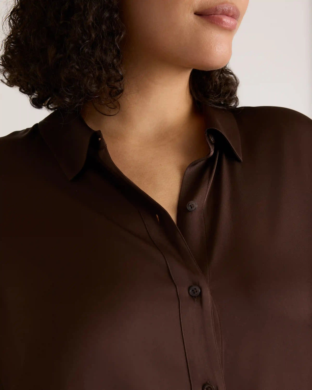 Washable Stretch Silk Maxi Shirt Dress