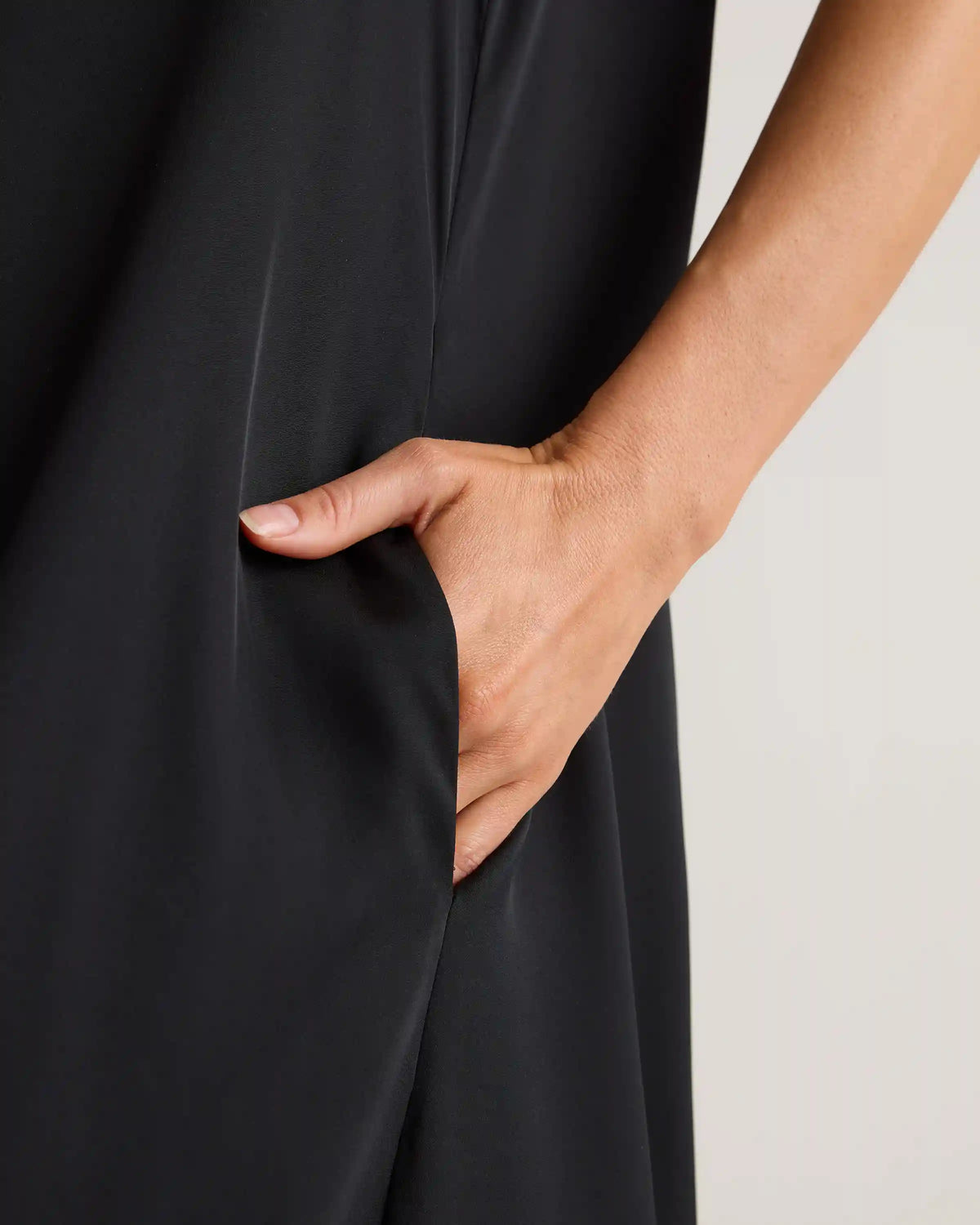 Washable Stretch Silk Voluminous Maxi Dress