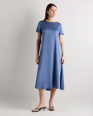 Washable Stretch Silk Voluminous Maxi Dress
