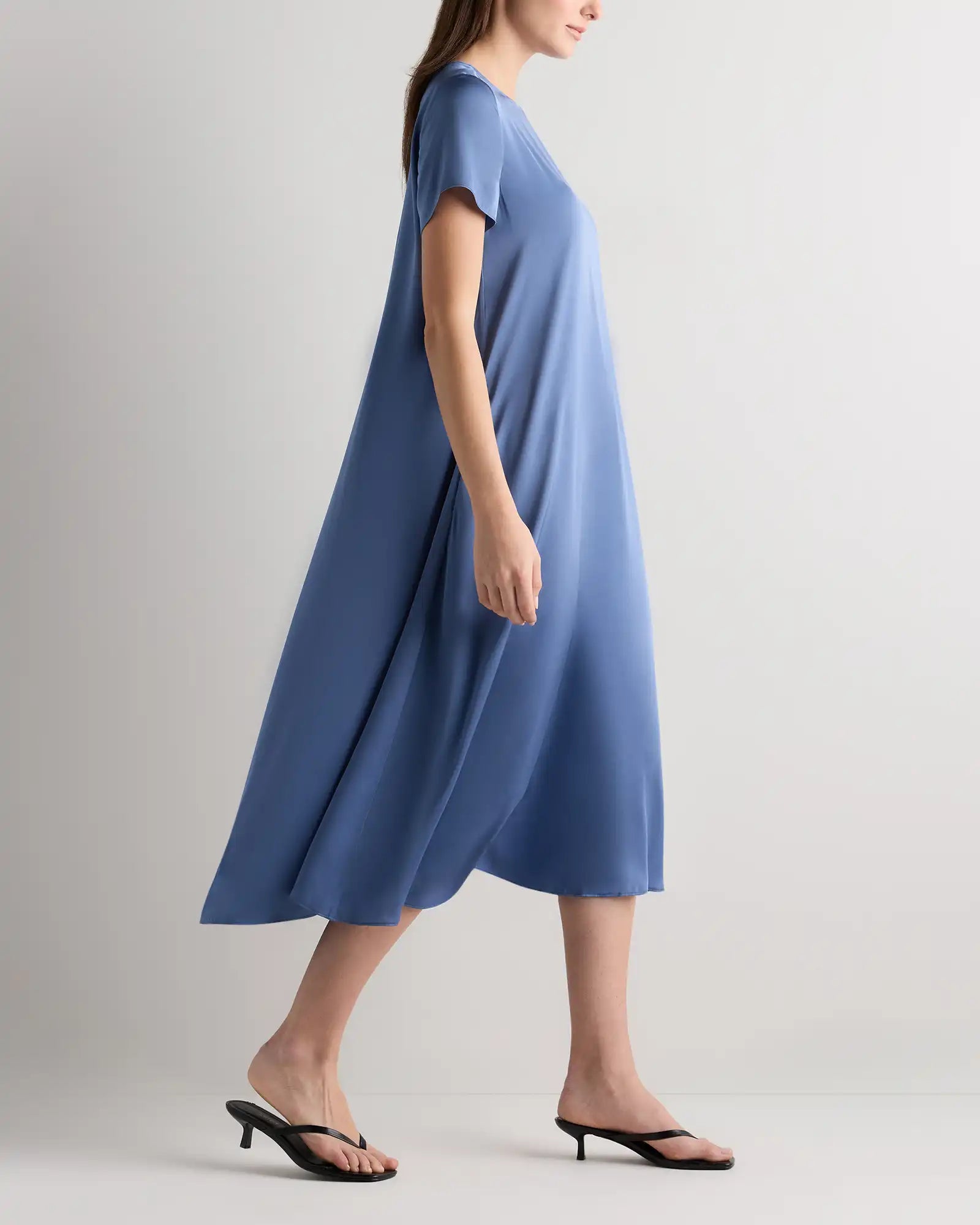 Washable Stretch Silk Voluminous Maxi Dress
