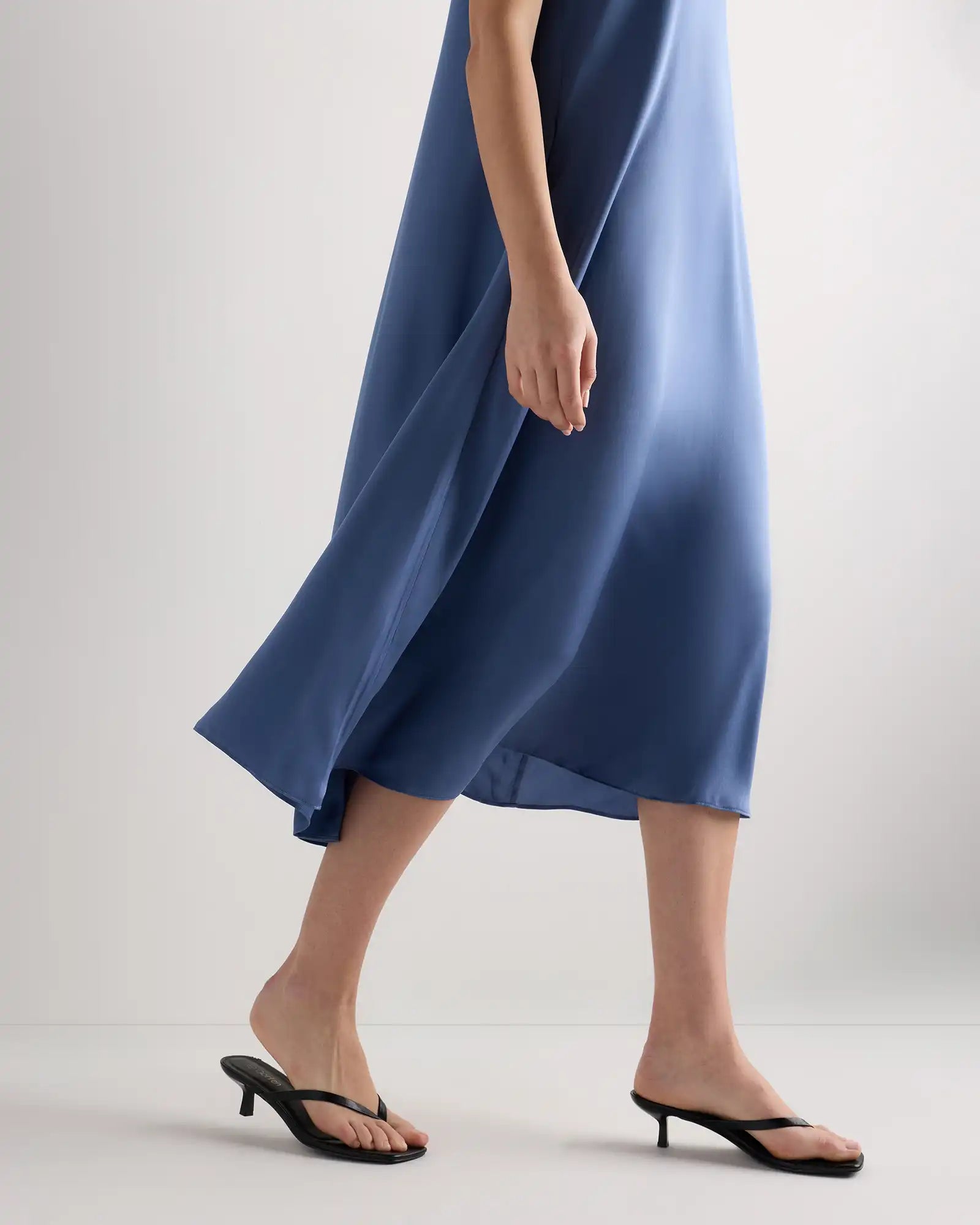 Washable Stretch Silk Voluminous Maxi Dress