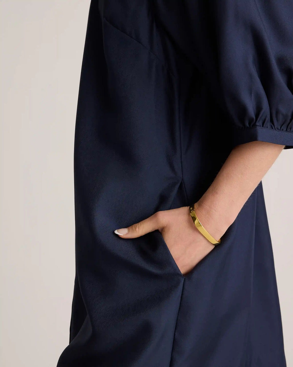 100% Silk Twill Button Front Mini Dress