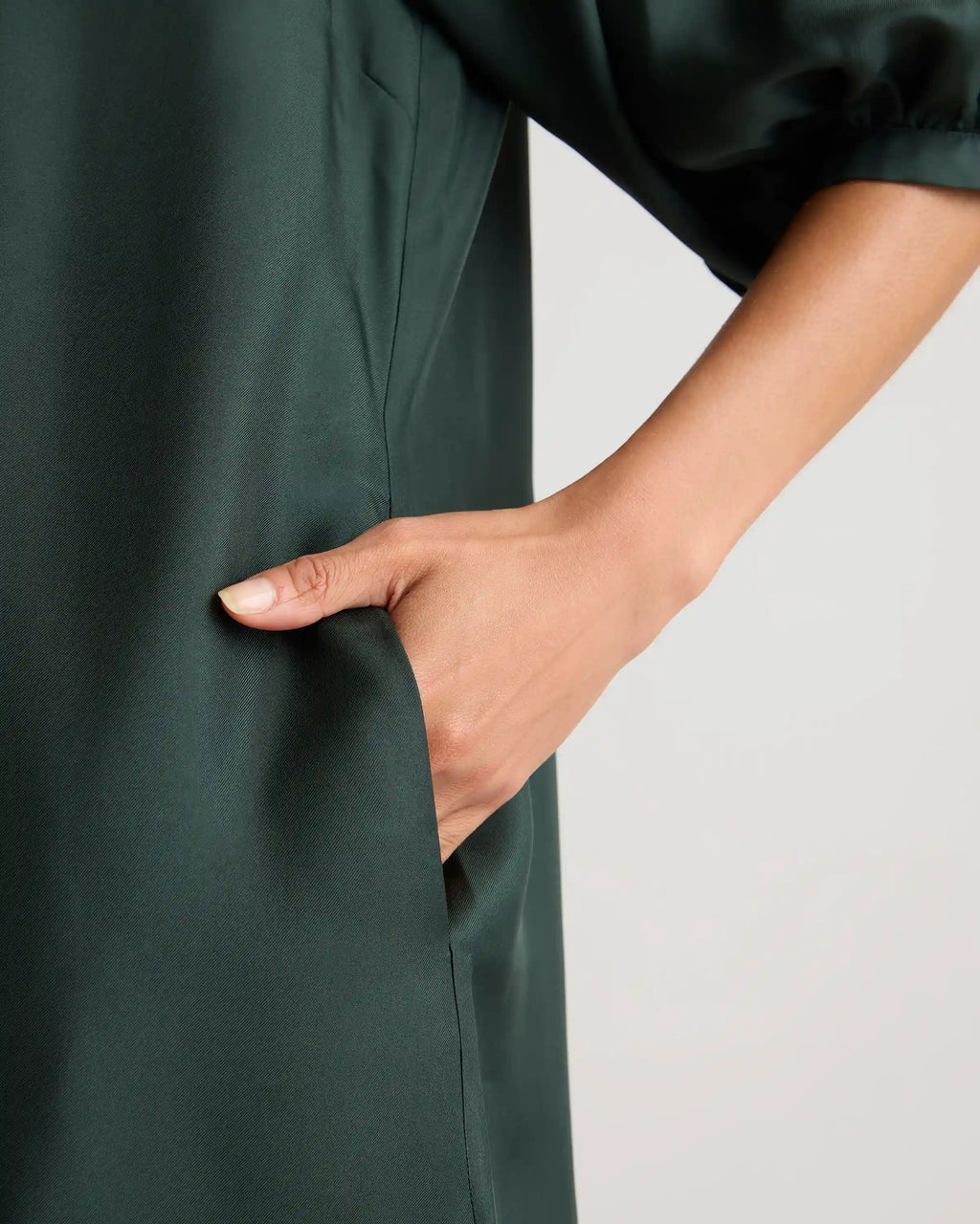 100% Silk Twill Button Front Mini Dress