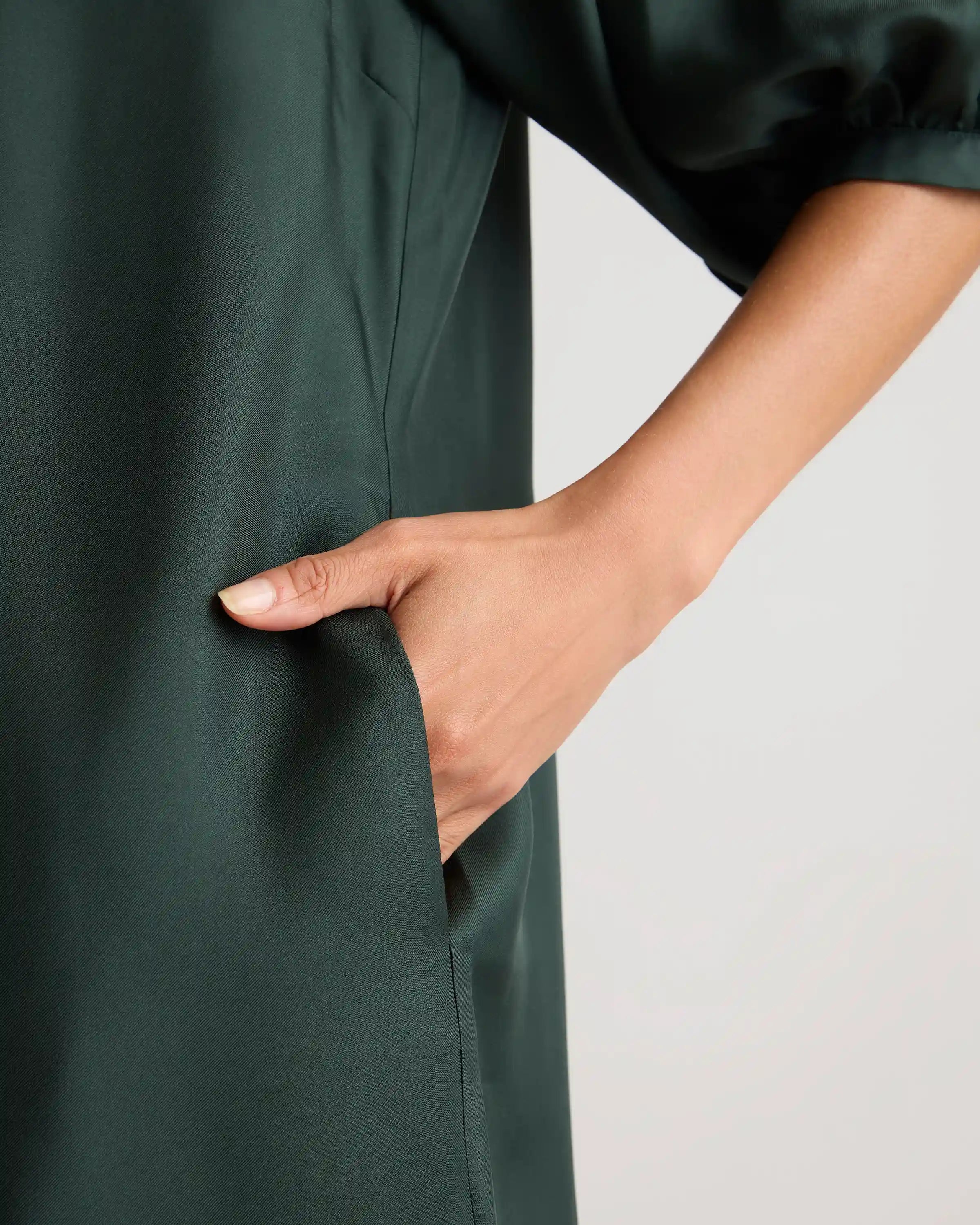 100% Silk Twill Button Front Mini Dress