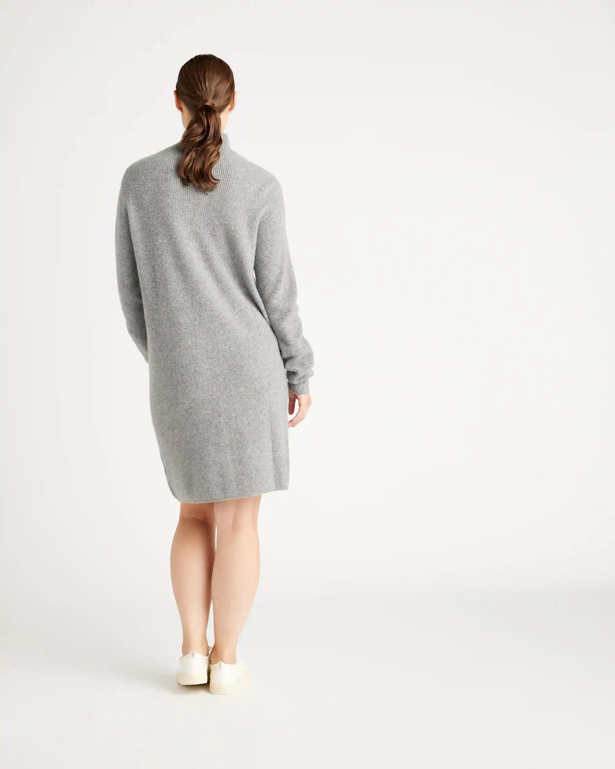 Mongolian Cashmere Textured Sweater Dress