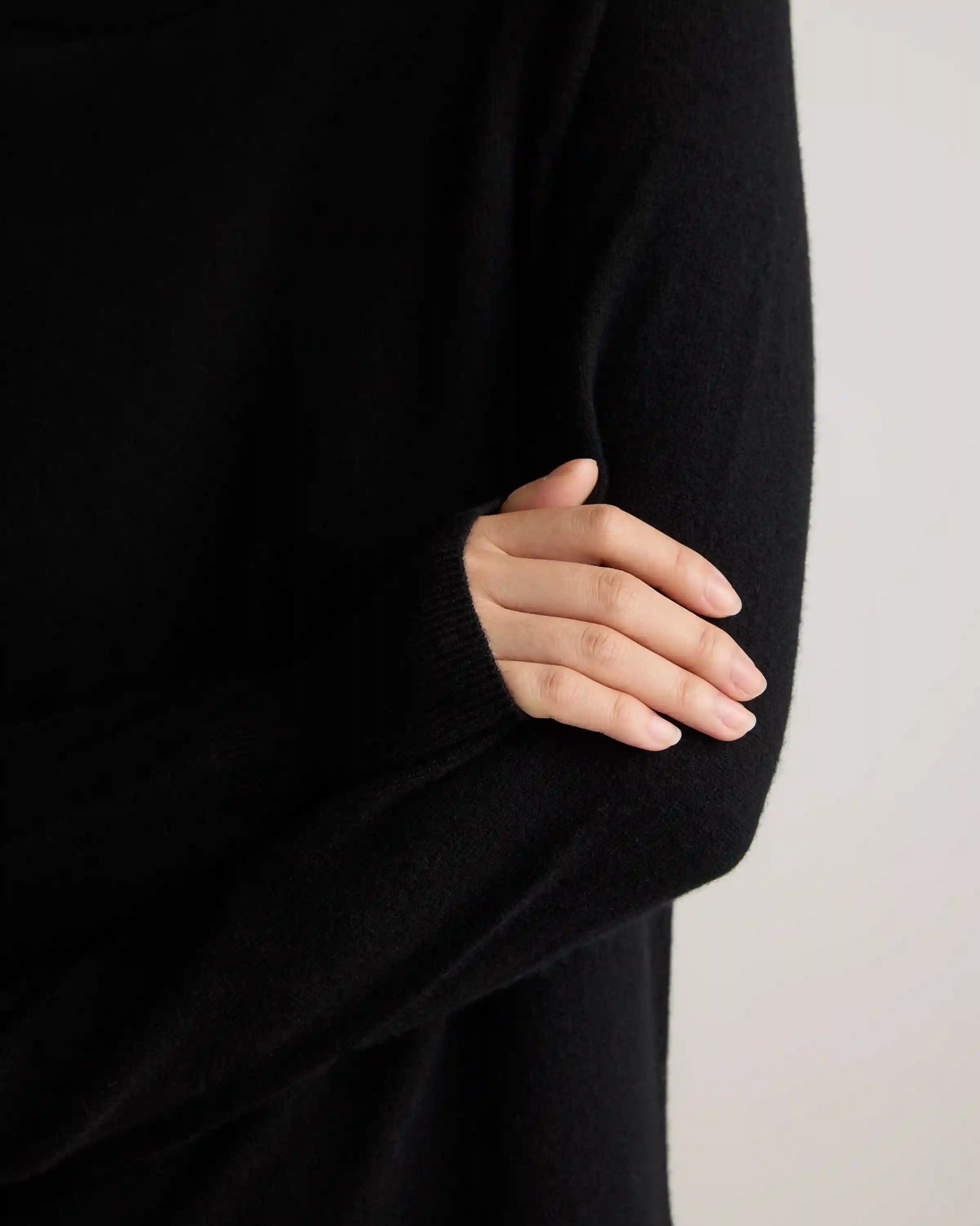 Mongolian Cashmere Turtleneck Sweater Dress