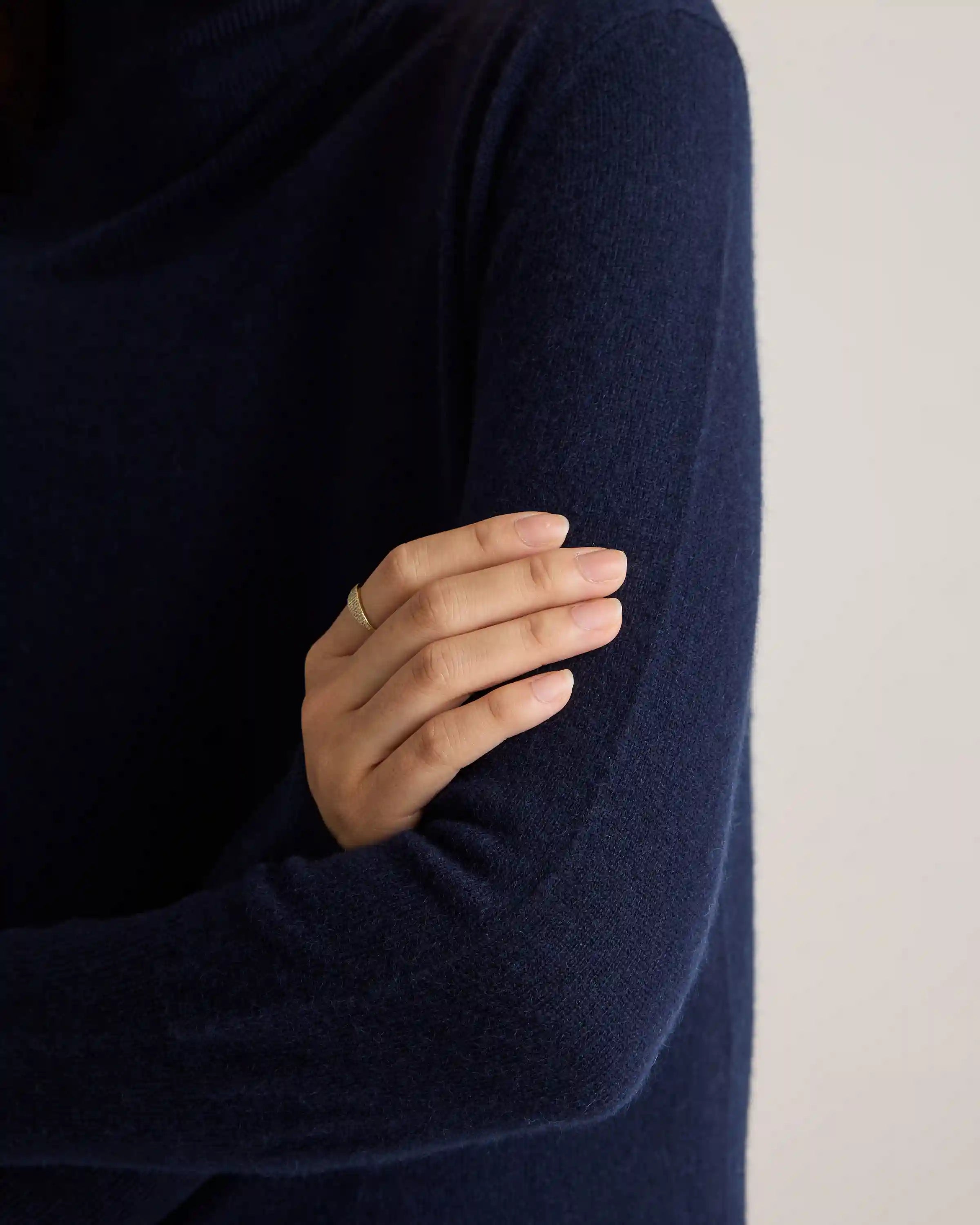 Mongolian Cashmere Turtleneck Midi Sweater Dress