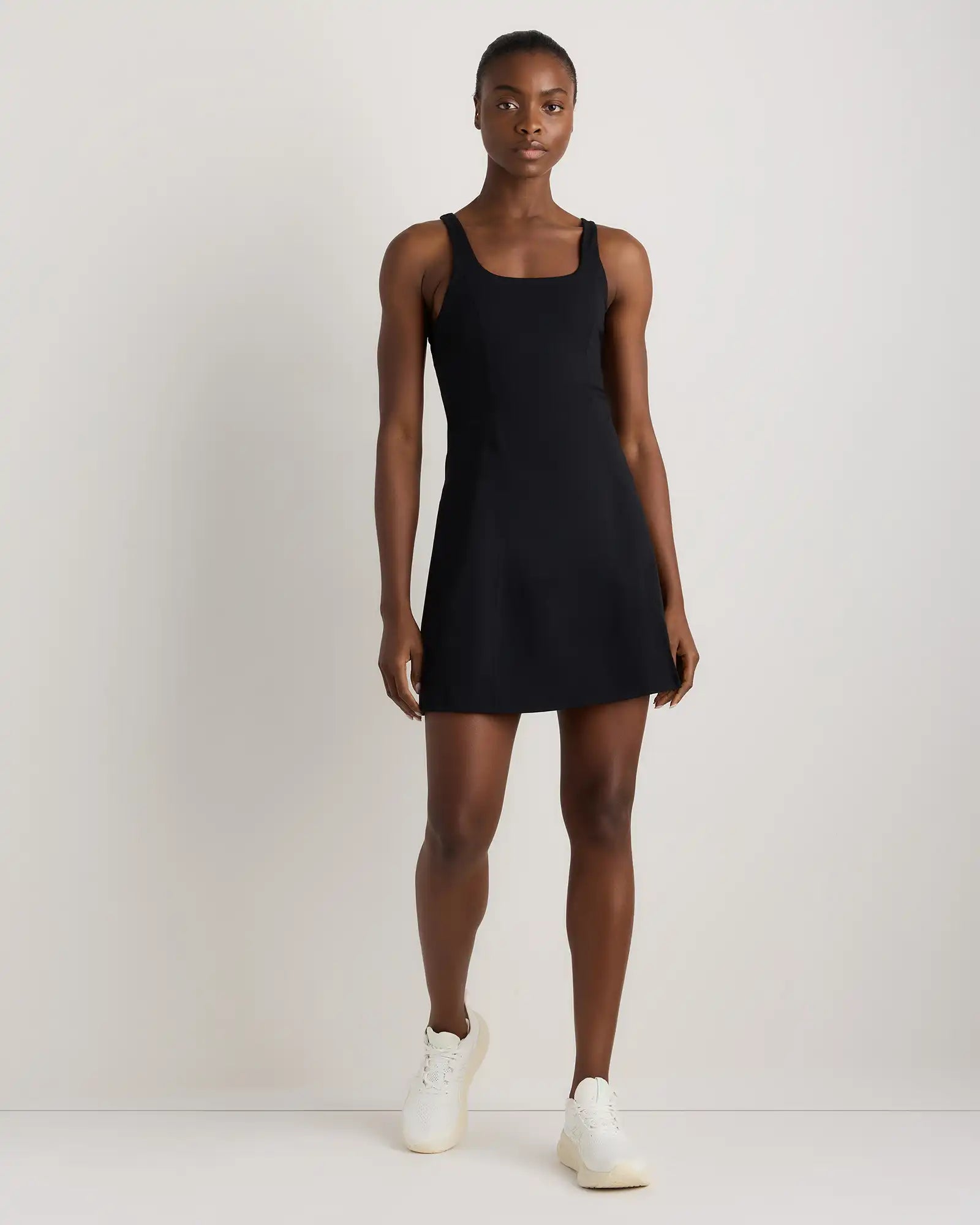 Power-Up Square Neck Dress