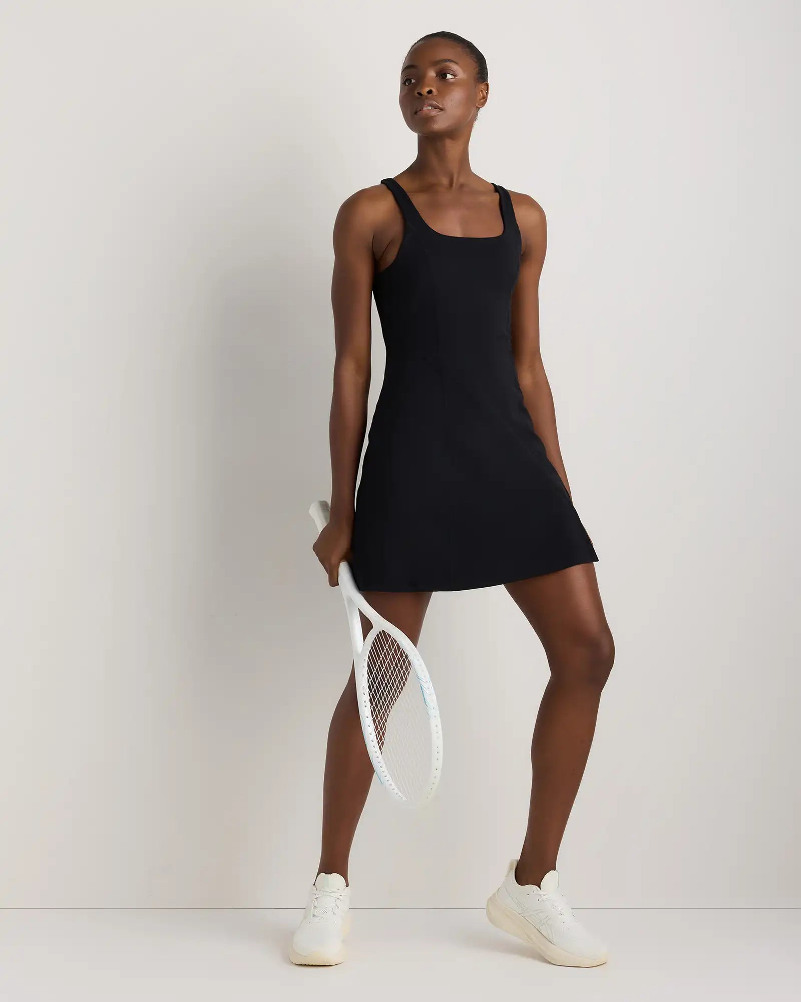 Power-Up Square Neck Dress